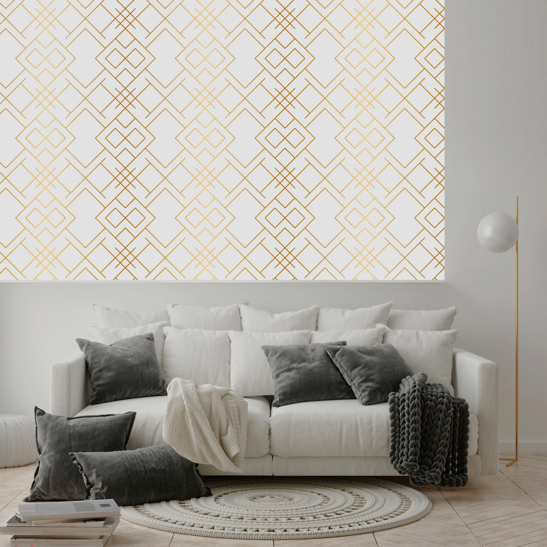 queence Vinyltapete »Lilia« Farbverlauf | abstrakt | bedruckt | gemustert glatt 90x250cm, selbstklebend, kinderleichte Anbringung, , Sticker