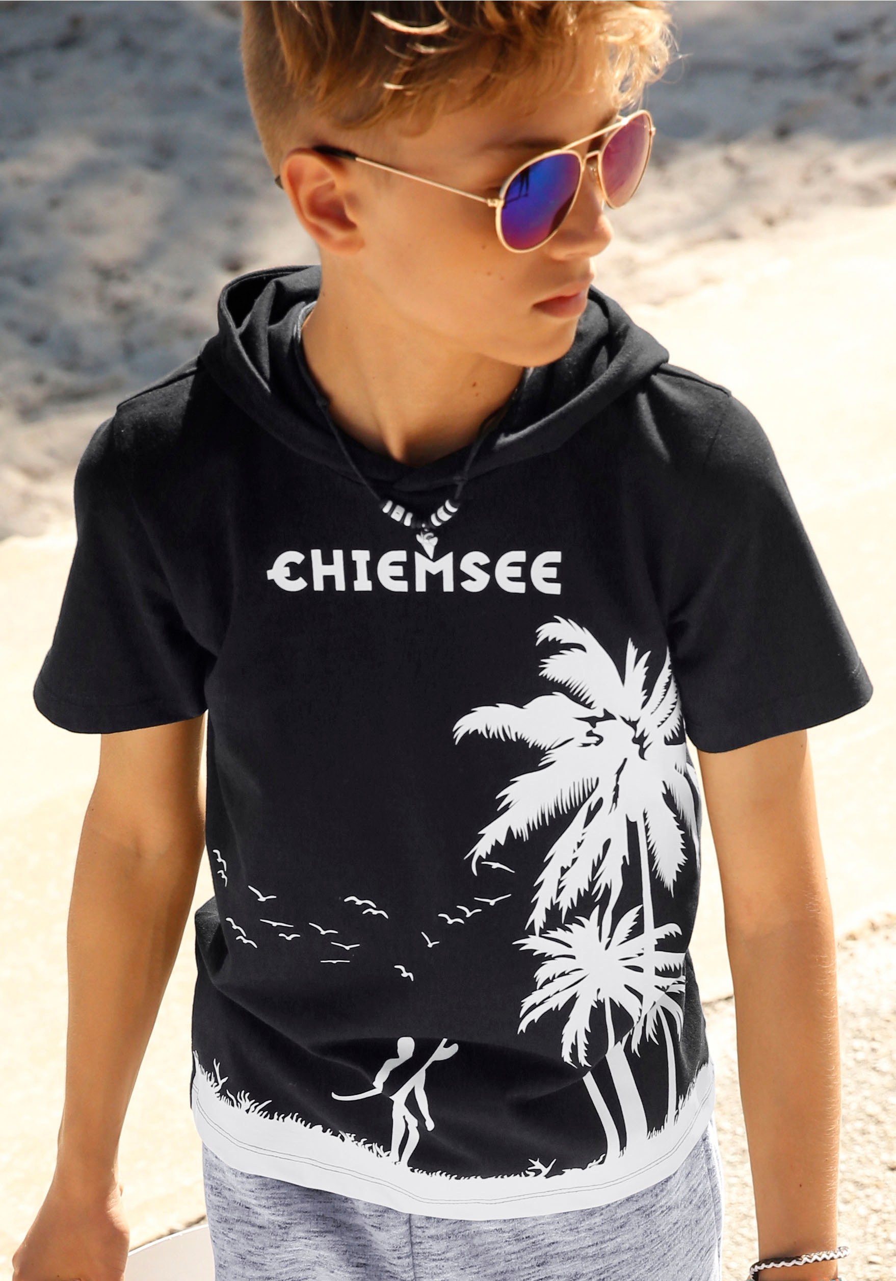 Günstig online einkaufen Chiemsee T-Shirt online »mit Palmendruck« bestellen