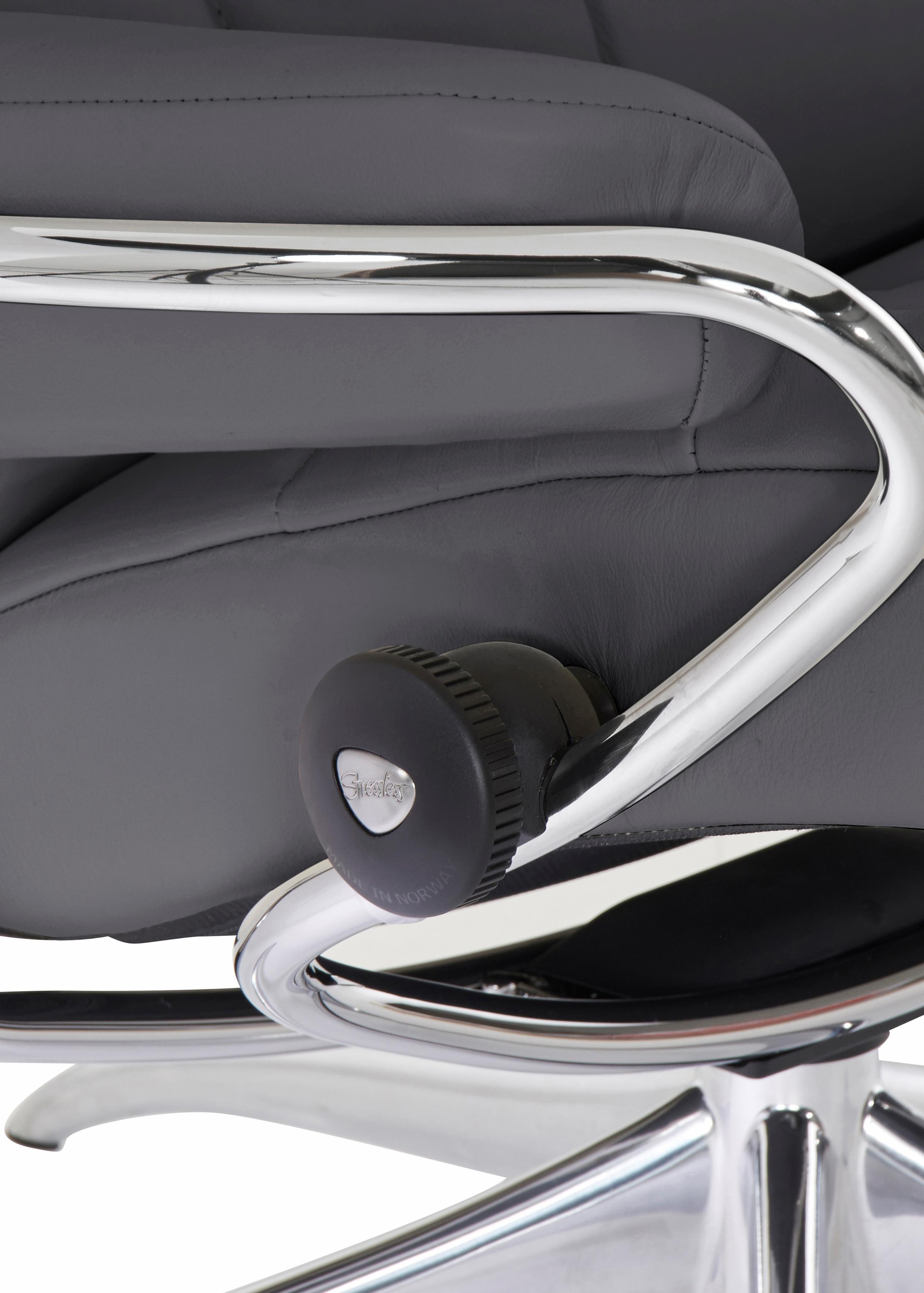 Stressless® Relaxsessel »London« Set, Relaxsessel mit Hocker,  mit Hocker, High Back, mit Star Base, Gestell Chrom