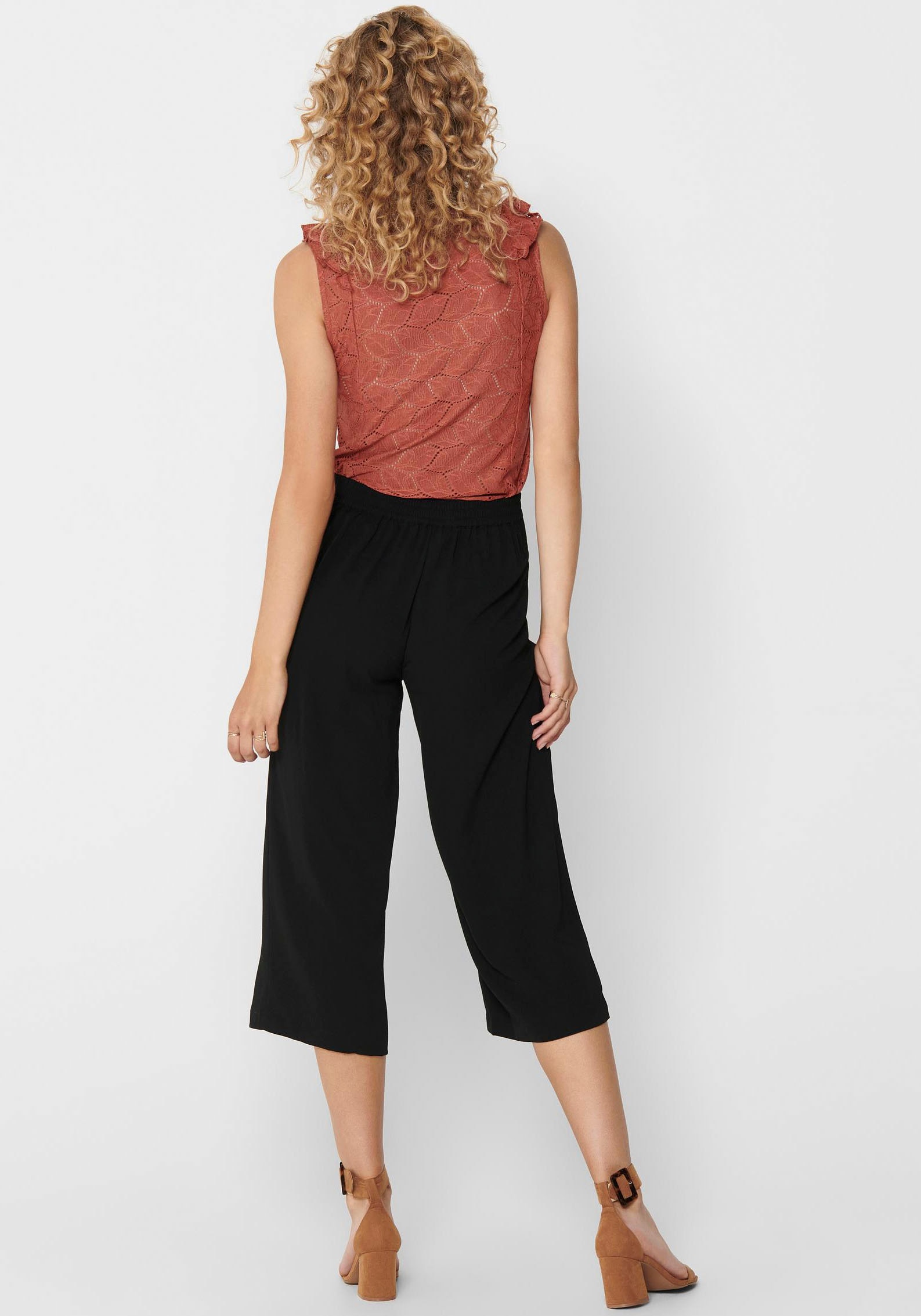 ONLY Palazzohose »ONLWINNER PALAZZO CULOTTE PANT NOOS PTM«, in uni oder gestreiftem Design