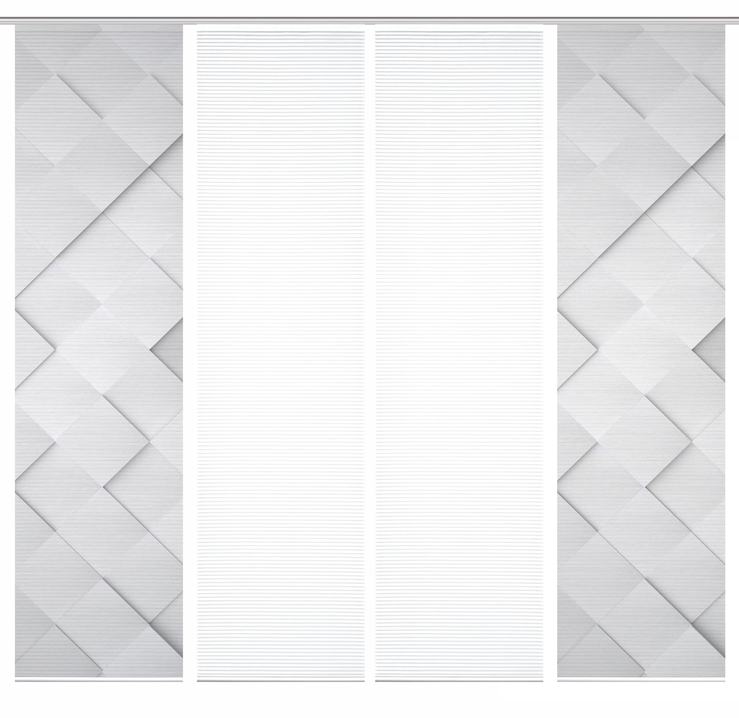 HOME in green Schiebegardine »SYLVIA« Paneelwagen 4 Stk. tlg. SET DIGITALDRUCK,BAMBUSOPTIK RECYCELT