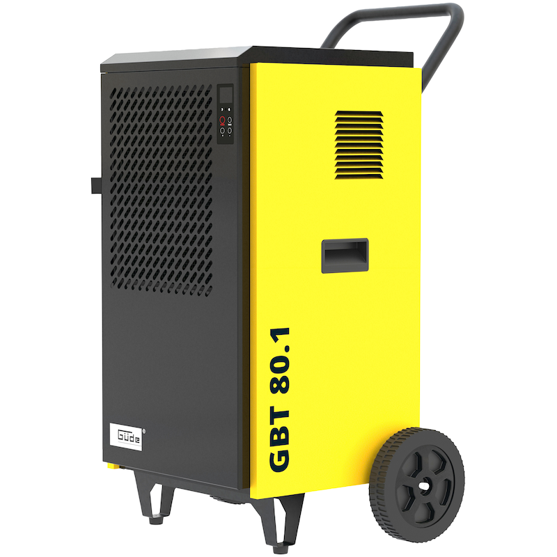 GÜDE Bautrockner »Bautrockner GBT 80.1« für 160 m³ Räume Entfeuchtung 80 l/Tag inkl. Abflussschlauch für den Permanentbetrieb gelb/schwarz...