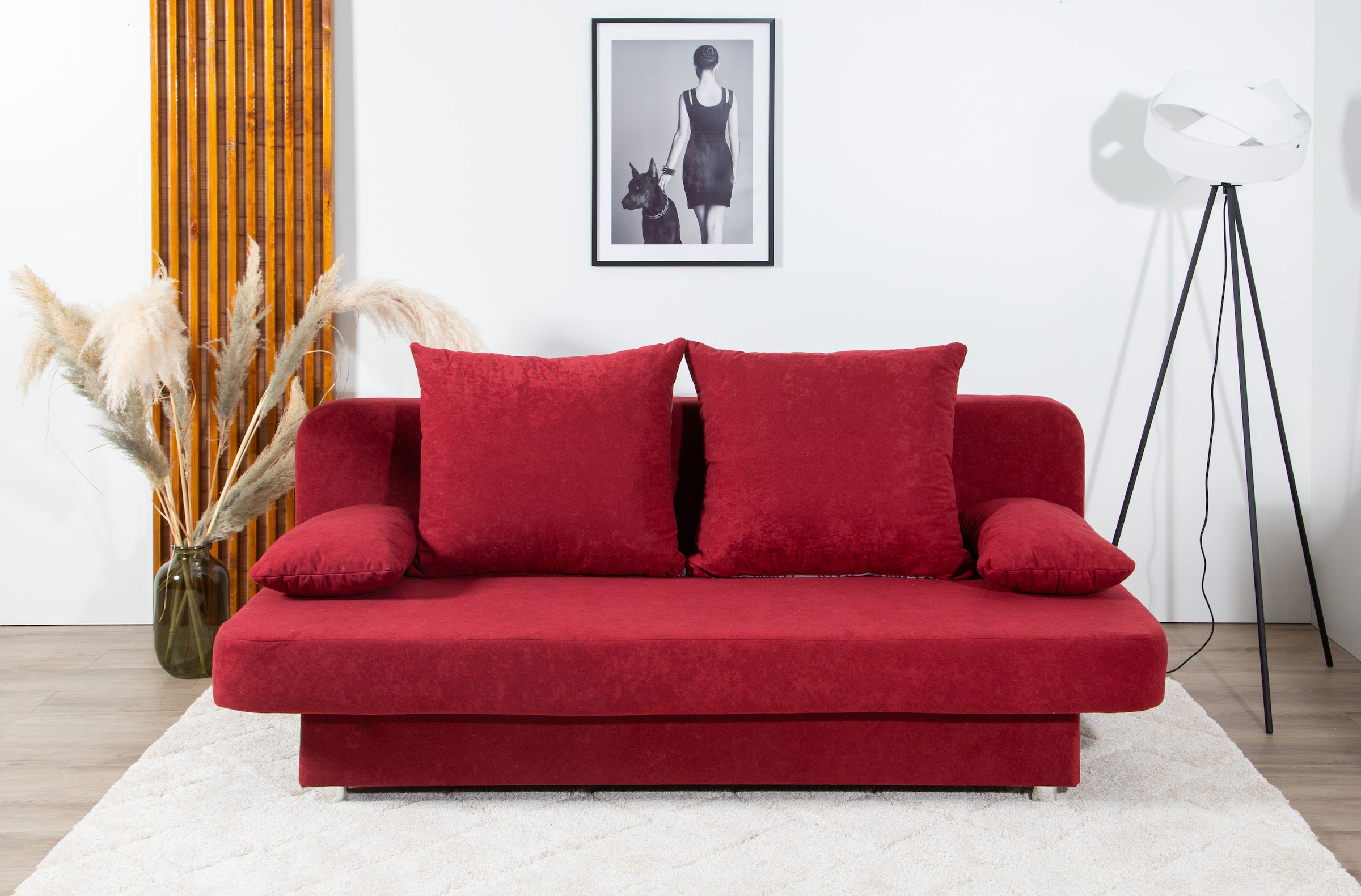 COLLECTION AB Schlafsofa »Ulla inkl. Bettfunktion und Bettkasten«, Schlafsofa,Bettfunktion,Bettkasten,inkl. Rückenkissen,Armlehnekissen