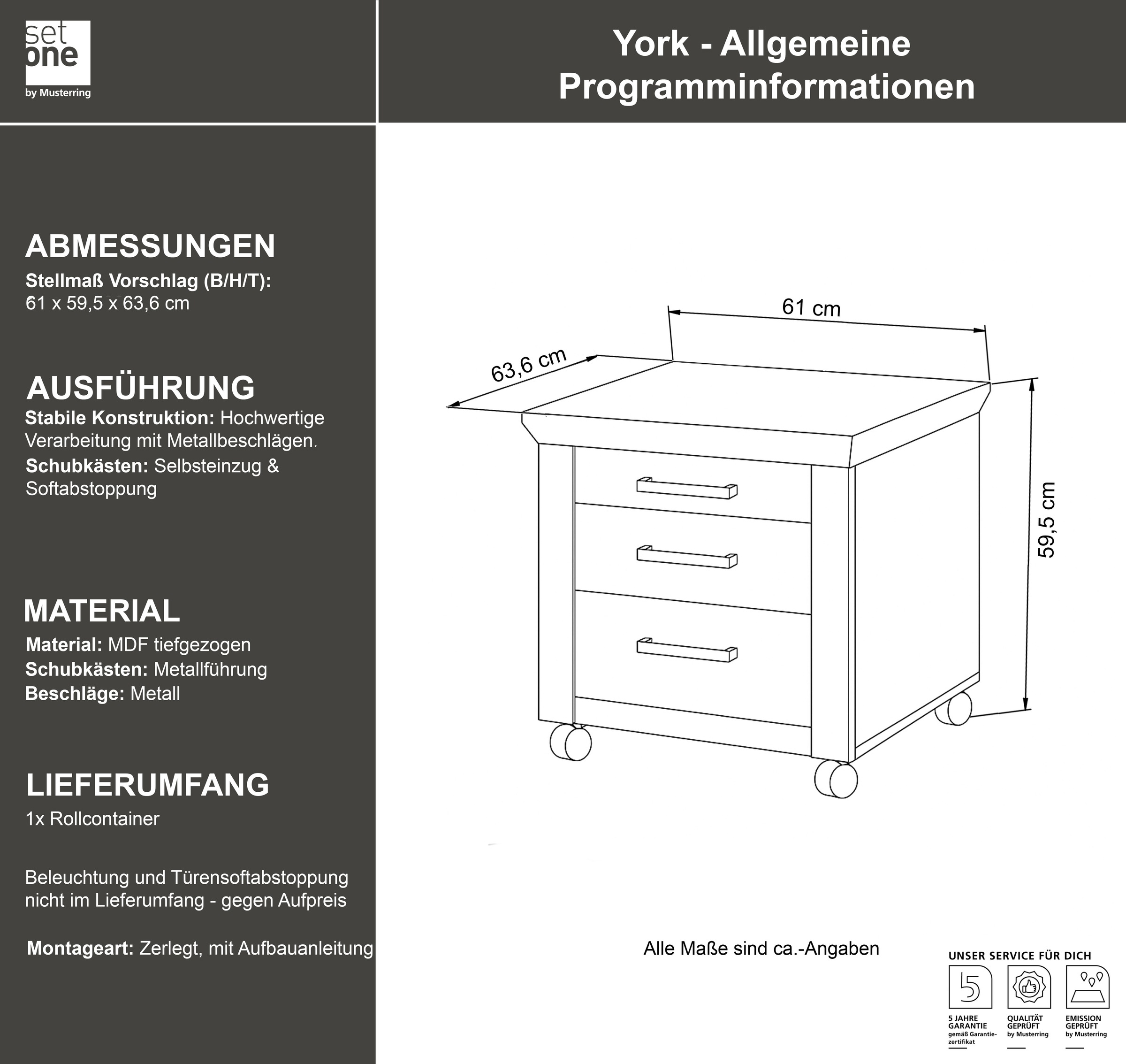set one by Musterring Rollcontainer