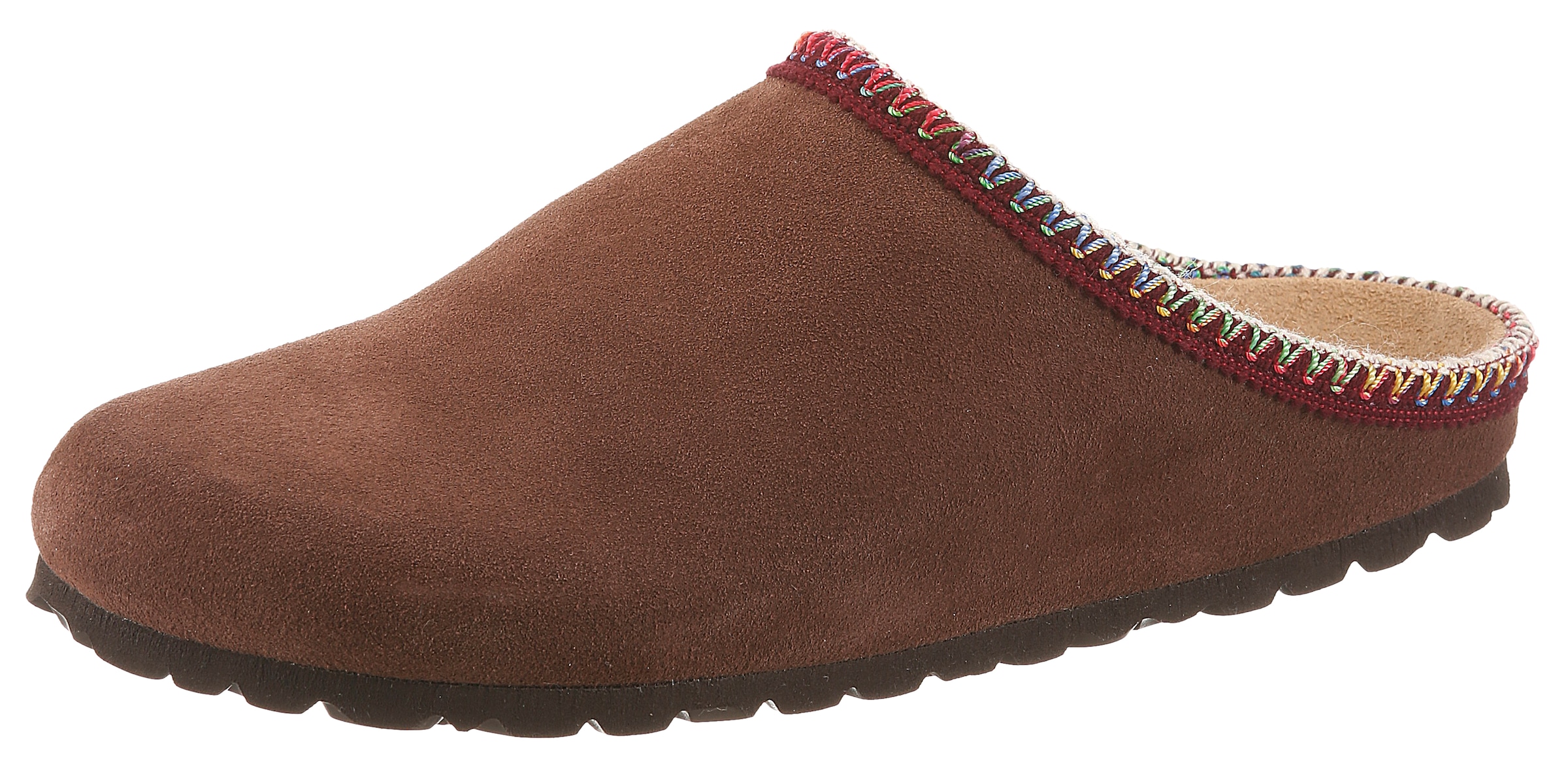 Aniston SHOES Clog  Schlupfschuh, Hausschuh mit farbenfroher Ziernaht - NEUE KOLLEKTION