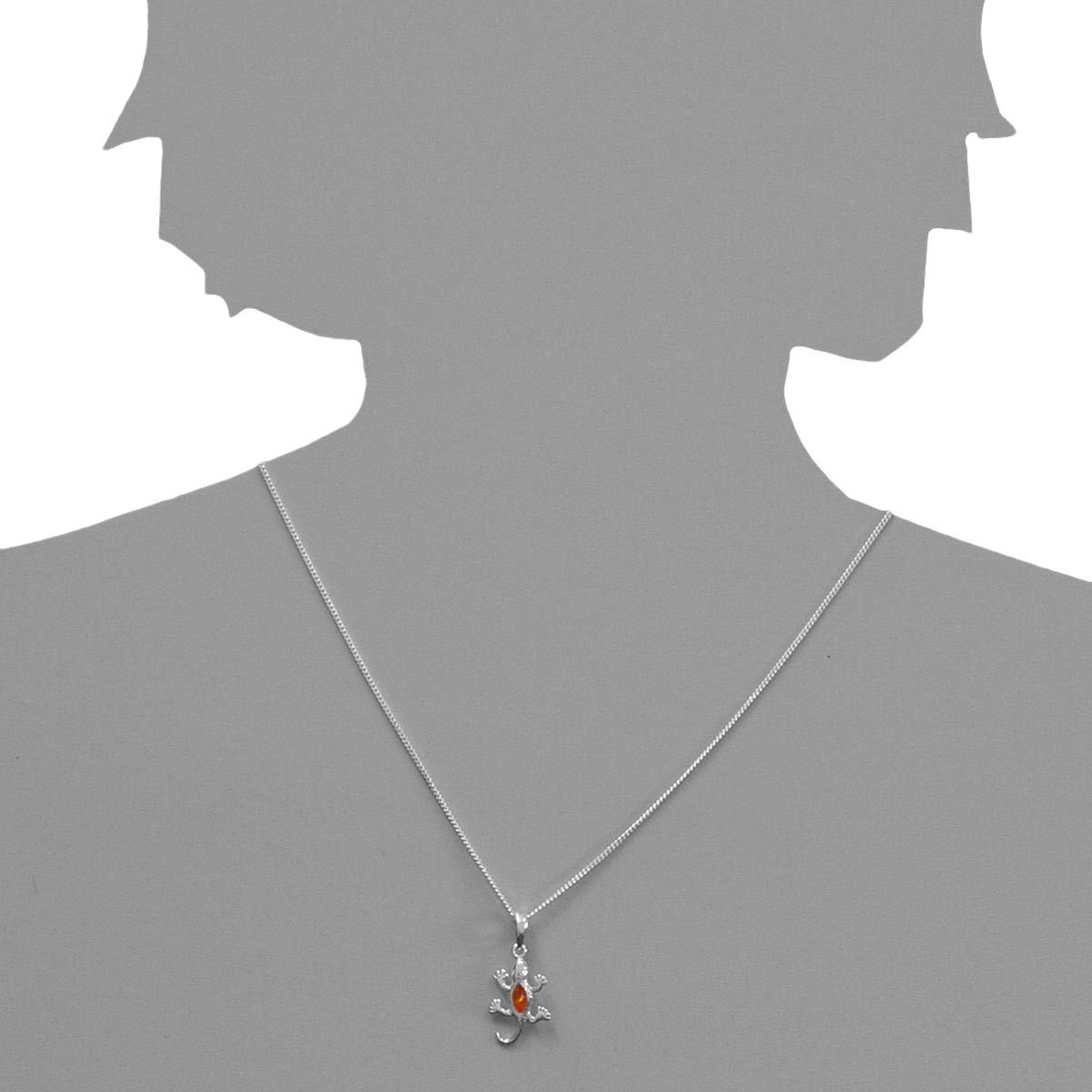OSTSEE-SCHMUCK Kette mit Anhänger »Ostsee-Schmuck Kette mit Anhänger Salamander«, (2 tlg.)