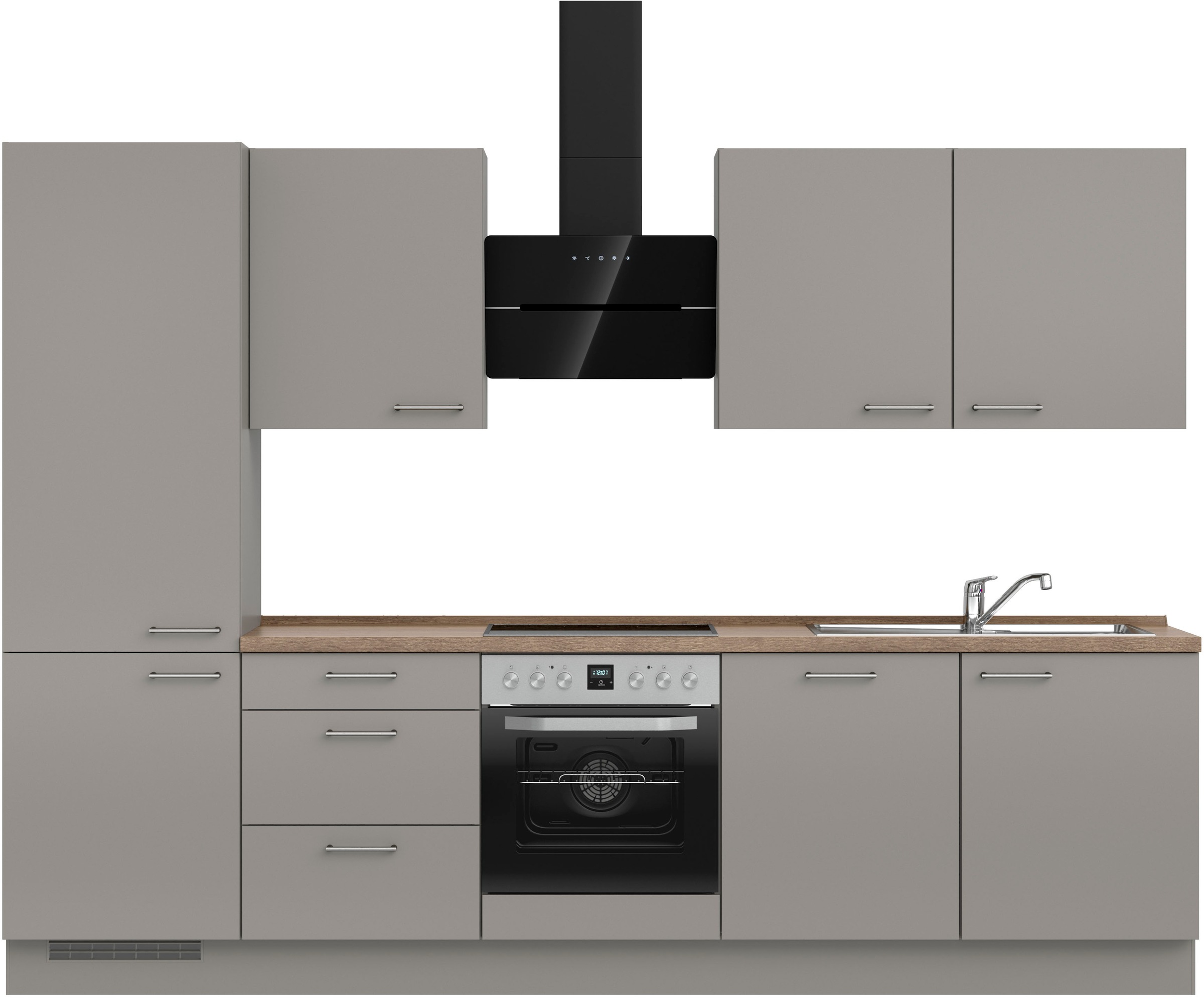 nobilia® Küchenzeile »"Laser II", Ausrichtung wählbar, Breite 300 cm« vormo günstig online kaufen