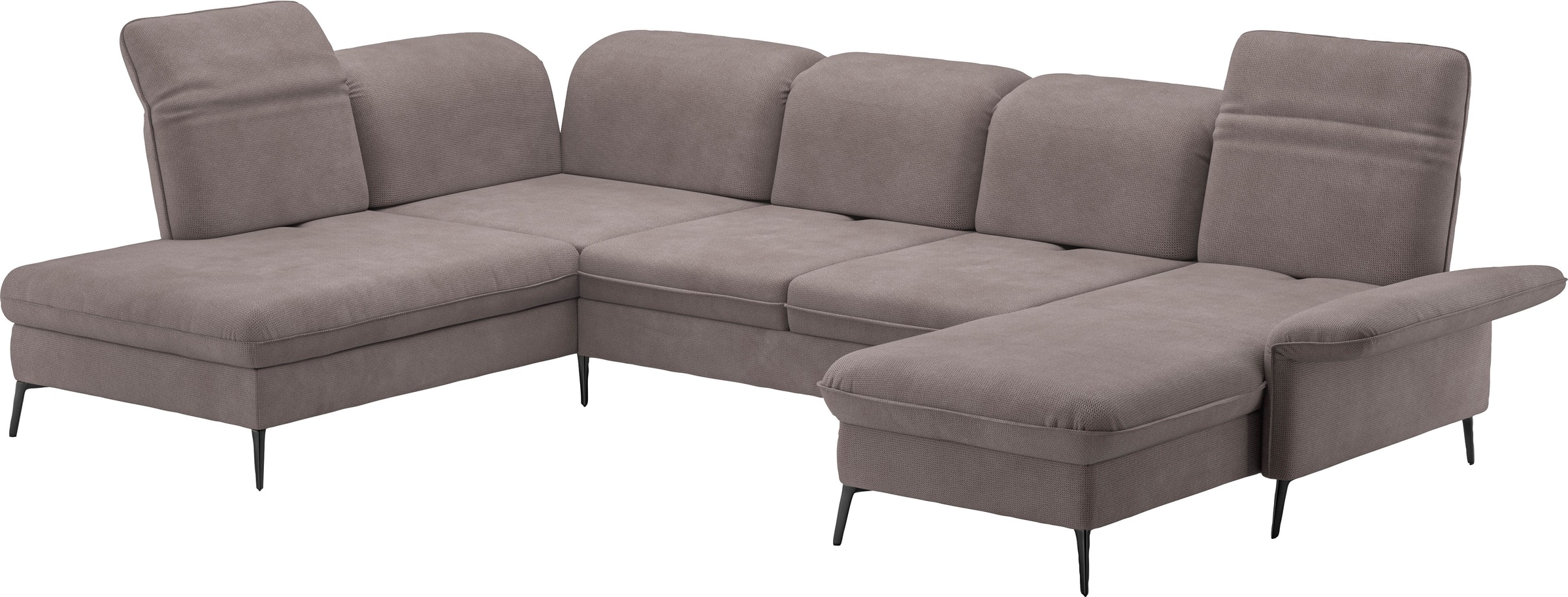 sit&more Wohnlandschaft »Emely, inkl. Sitztiefenverstellung«, wahlweise mit Bettfunktion,Bettkasten,Kopf- & Armteilverstellung