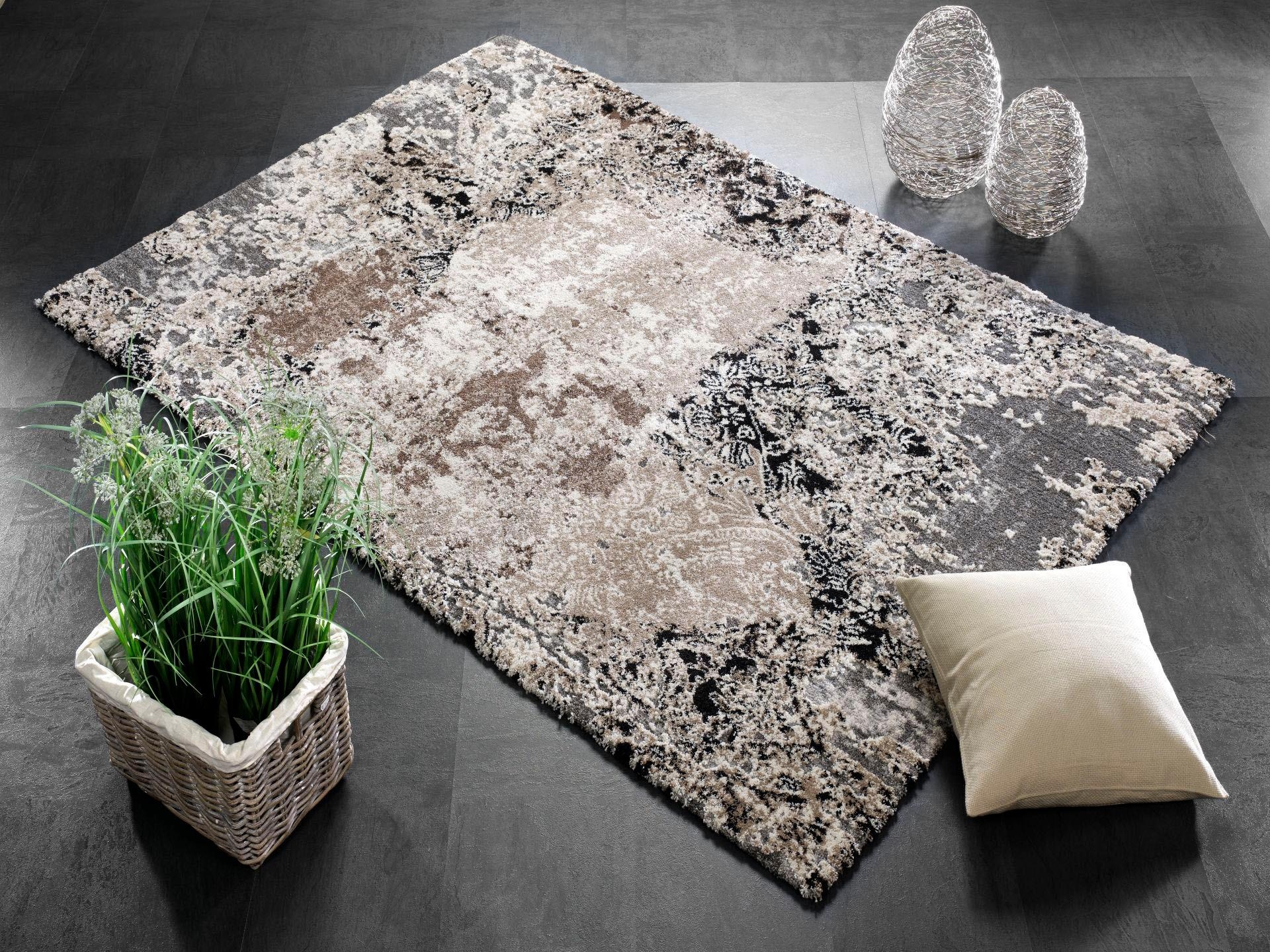 OCI DIE TEPPICHMARKE Teppich »Juwel Dramatica« rechteckig 20 mm Höhe Wohnzi günstig online kaufen