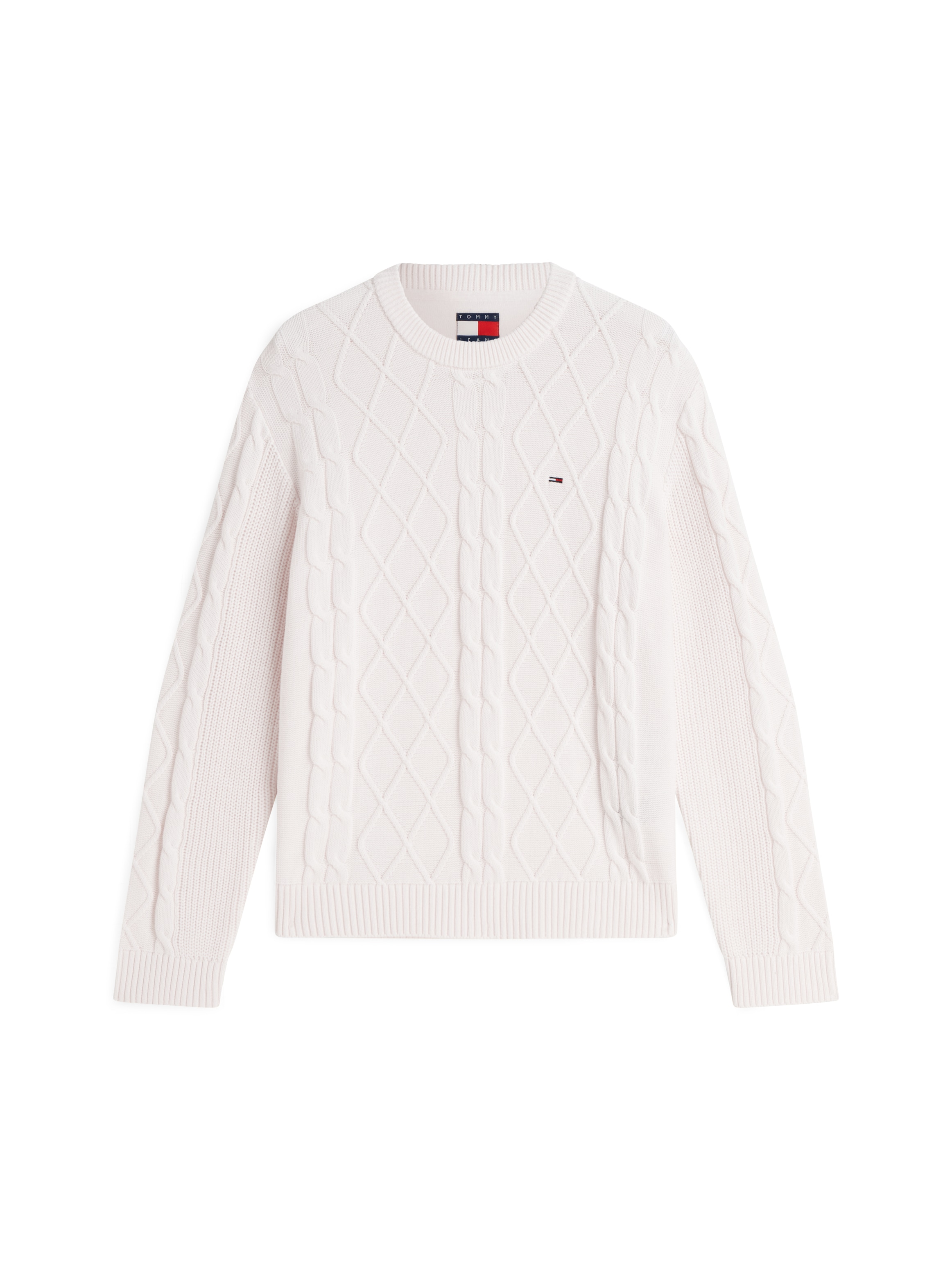 Tommy Jeans Rundhalspullover »TJM REGULAR CLASSIC FLAG CABLE«