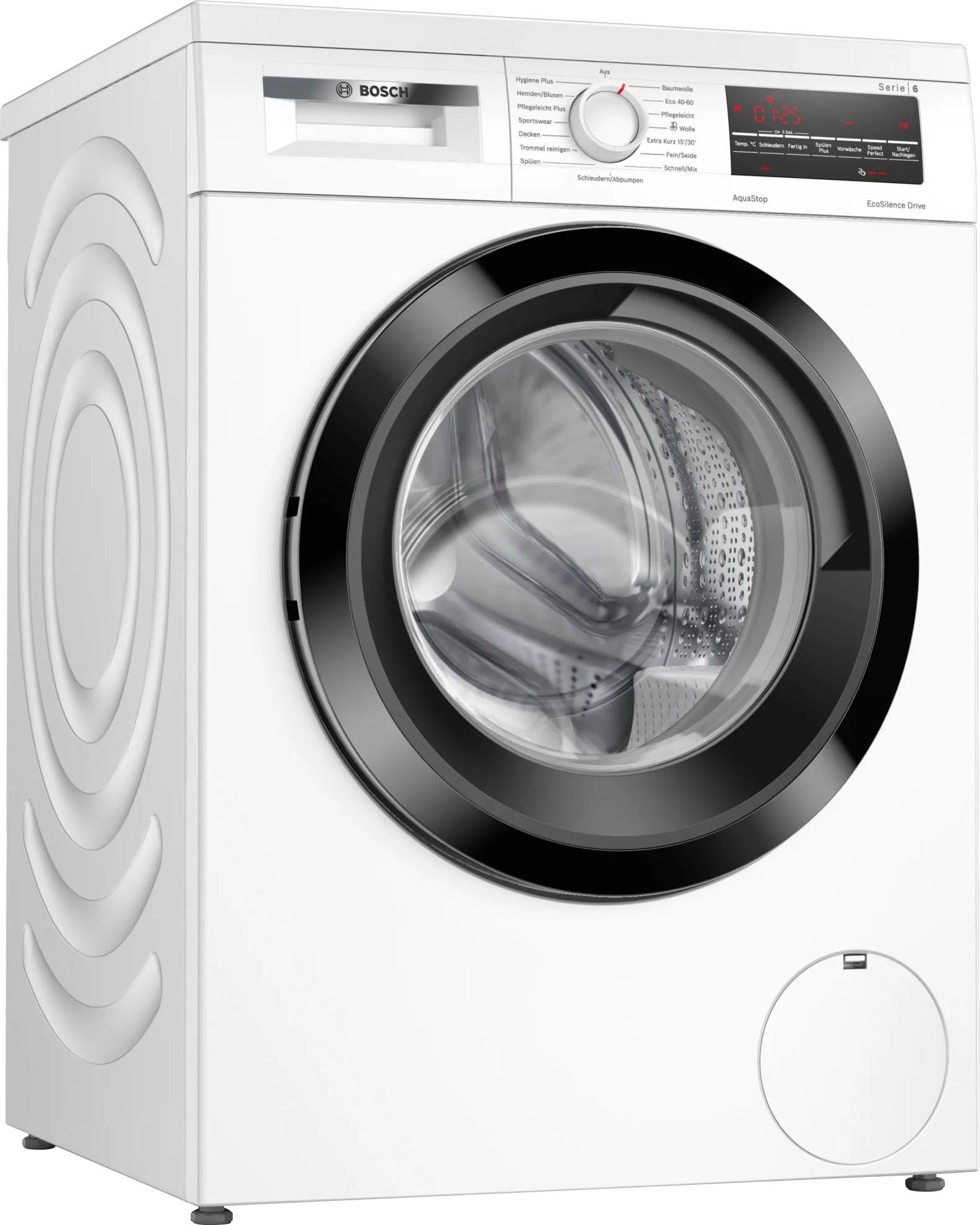 BOSCH Waschmaschine »WUU28T48« 8 kg 1400 U/min unterbaufähig,Speed Perfect, Hygiene Plus, großes LED-Display weiß Trommelreinigung mit 