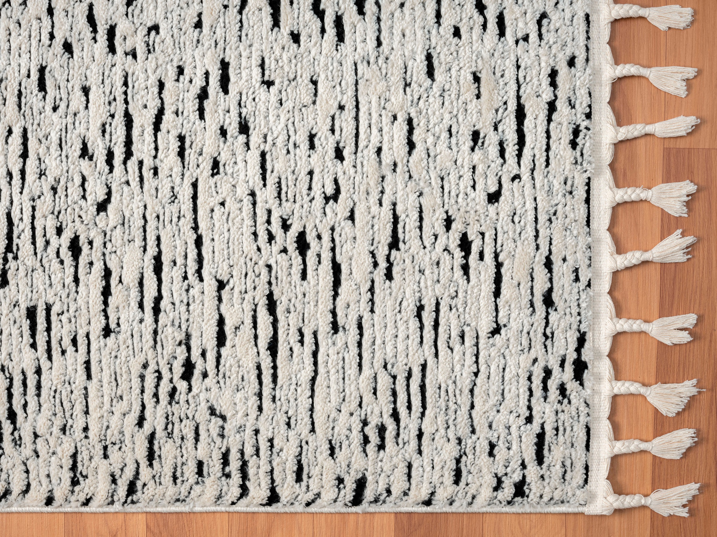 Myflair Möbel & Accessoires Hochflor-Teppich »Moroccan Rockface Lagerräumung«, rechteckig, 24 mm Höhe, modern, marokkanisches Design, meliert, flauschig weich, mit Fransen
