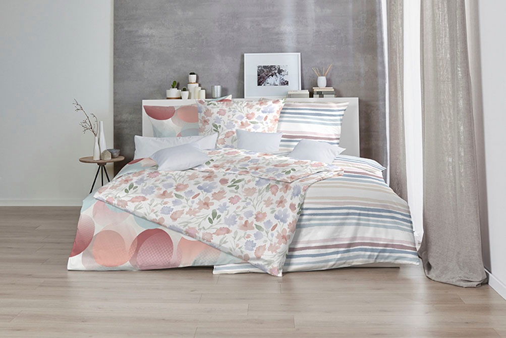 Primera Bettwäsche »Perkal-Bettwäsche Zeitreise« 2 Stk. tlg. mit Kreisen