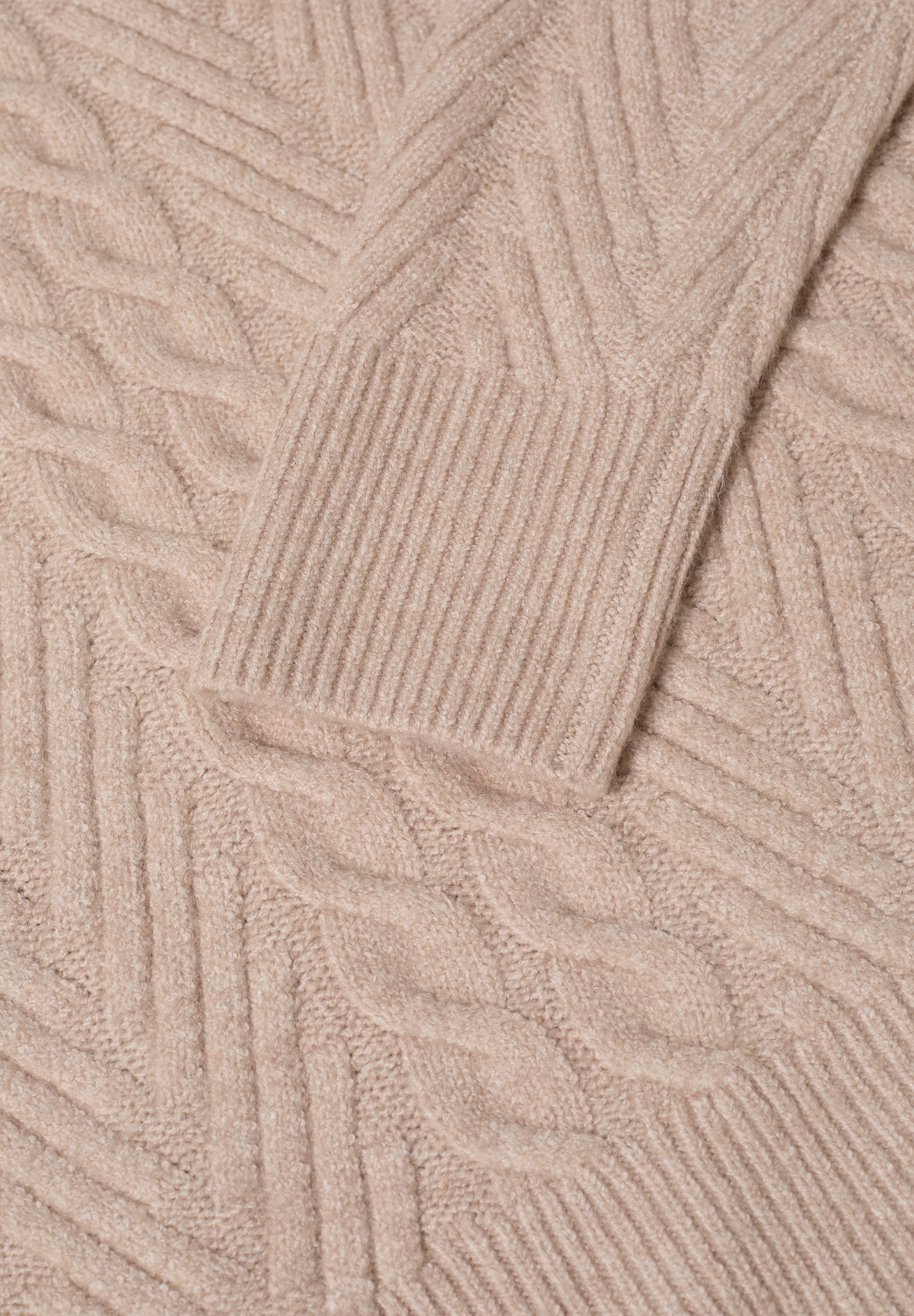 Cecil Strickpullover mit Turtle Neck, Zopfmuster