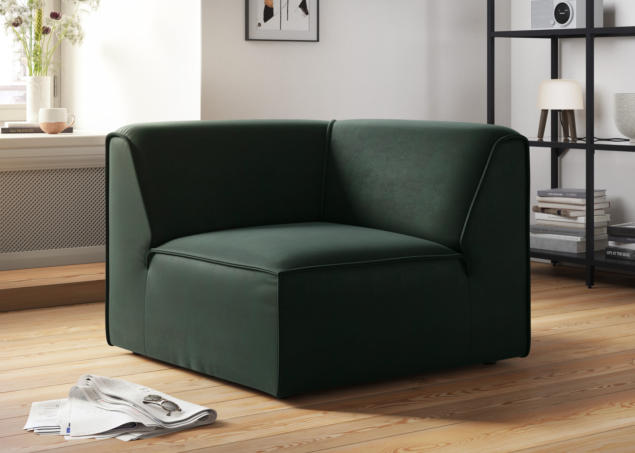 OTTO home Sofa-Eckelement »Merid, Sofaelement, Maße B/T/H: 97/97/46 cm« als günstig online kaufen