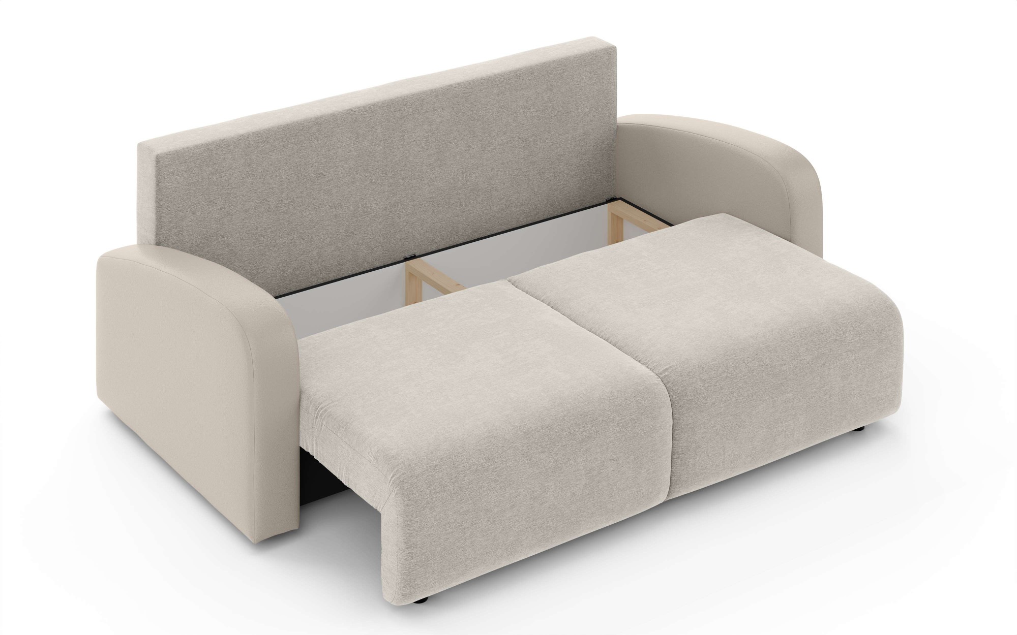INOSIGN 3-Sitzer »JIGGS wahlweise Schlafsofa mit Bettkasten, Maße B/H/T: 228/96/110 cm«, Sofa mit Wellenunterfederung, enthält 2 Rückenkissen und 2 Zierkissen