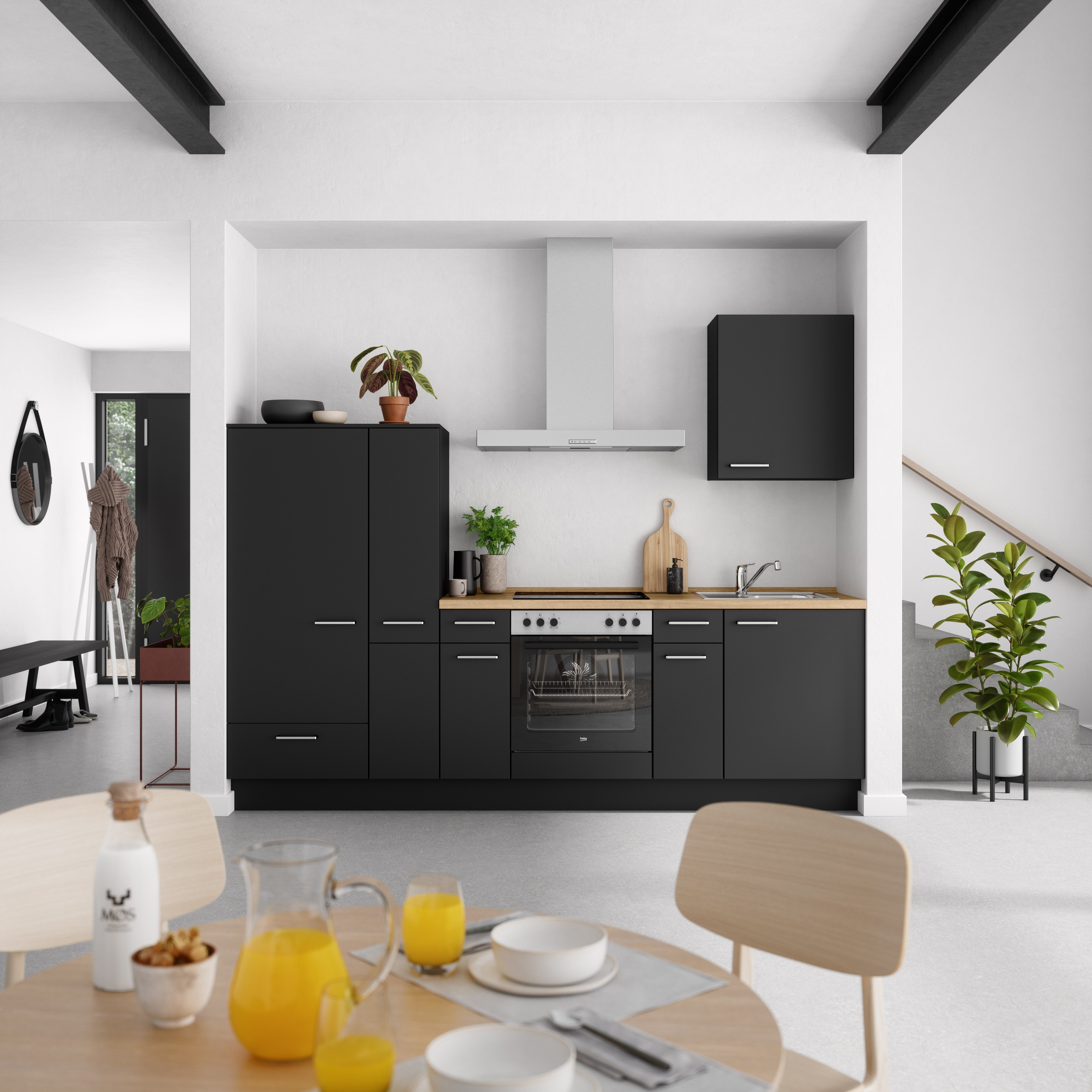 nobilia® Küchenzeile »"Touch I"«, vormontiert, Ausrichtung wählbar, Breite 270 cm, wahlw. mit E-Geräten