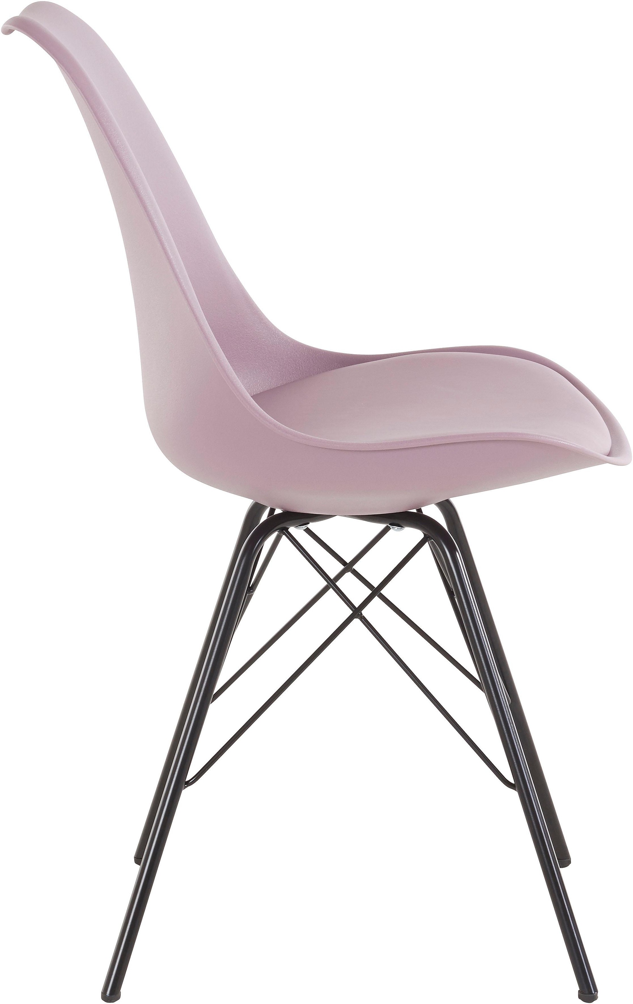 Homexperts 4-Fußstuhl »Ursel 01«, (Set), 2 St., Kunstleder, Sitzschale mit Sitzkissen in Kunstleder