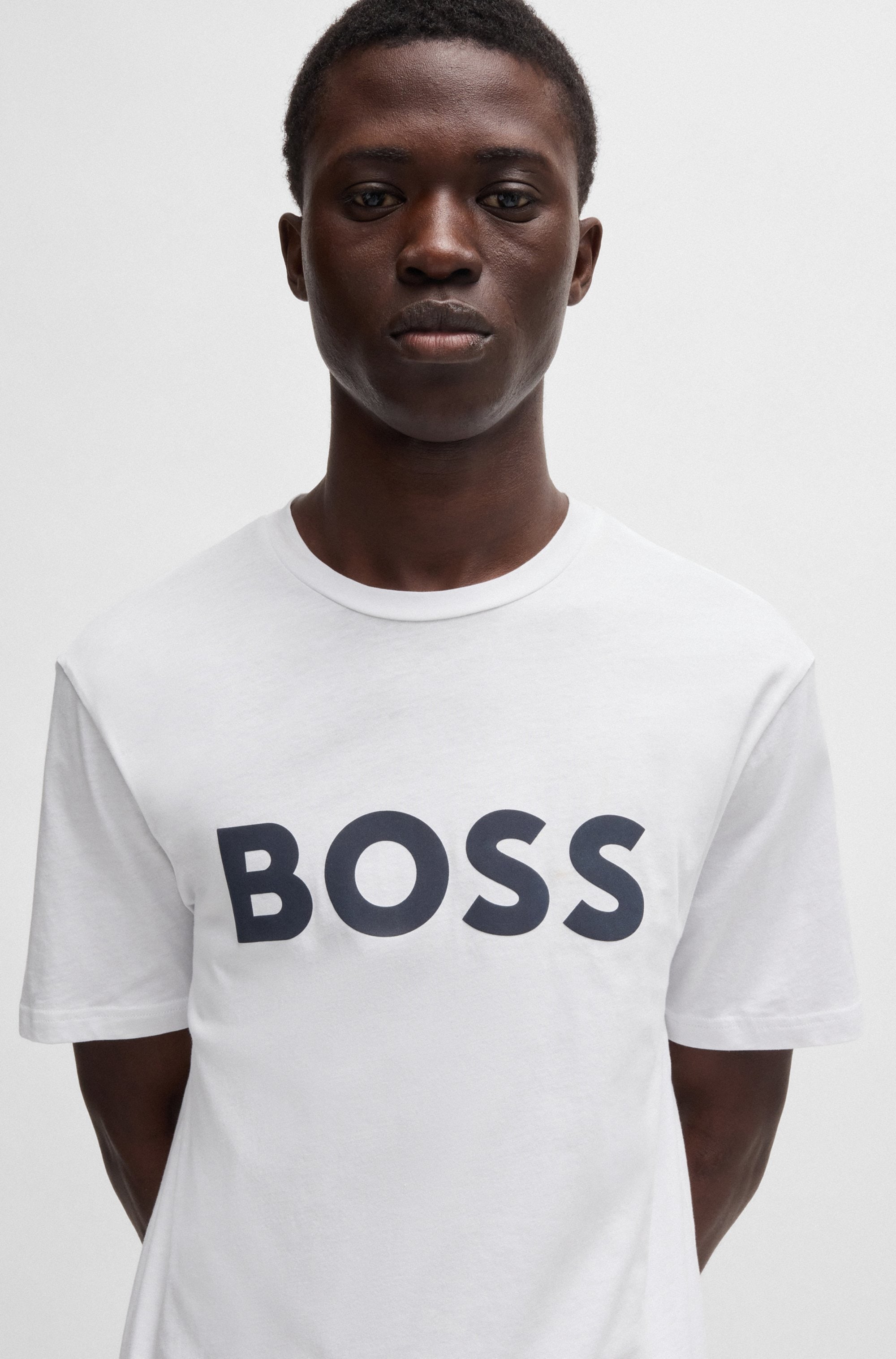 BOSS ORANGE T-Shirt »Thinking«, mit großem BOSS Druck auf der Brust