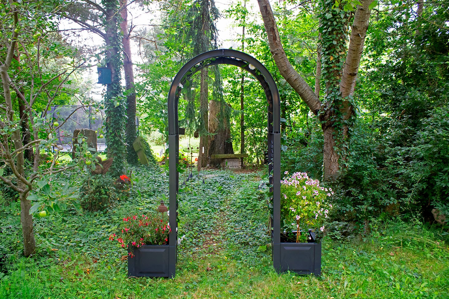 KHW Rosenbogen BxTxH: 174x43x207 cm, inkl. 2 Pflanzkästen