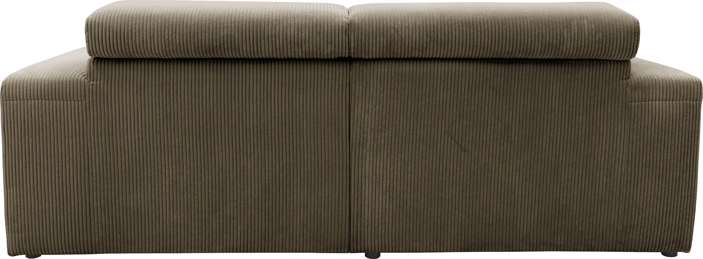 DOMO collection Ecksofa »Brandon B/T/H: 214/100/80 cm, L-Form«, Cord, schlamm