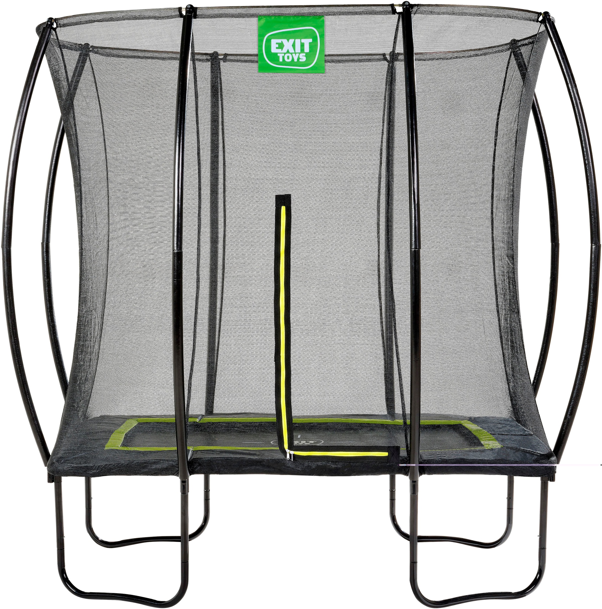 EXIT Gartentrampolin »Silhouette« mit Sicherheitsnetz schwarz B/L/T: 214cm x 153cm