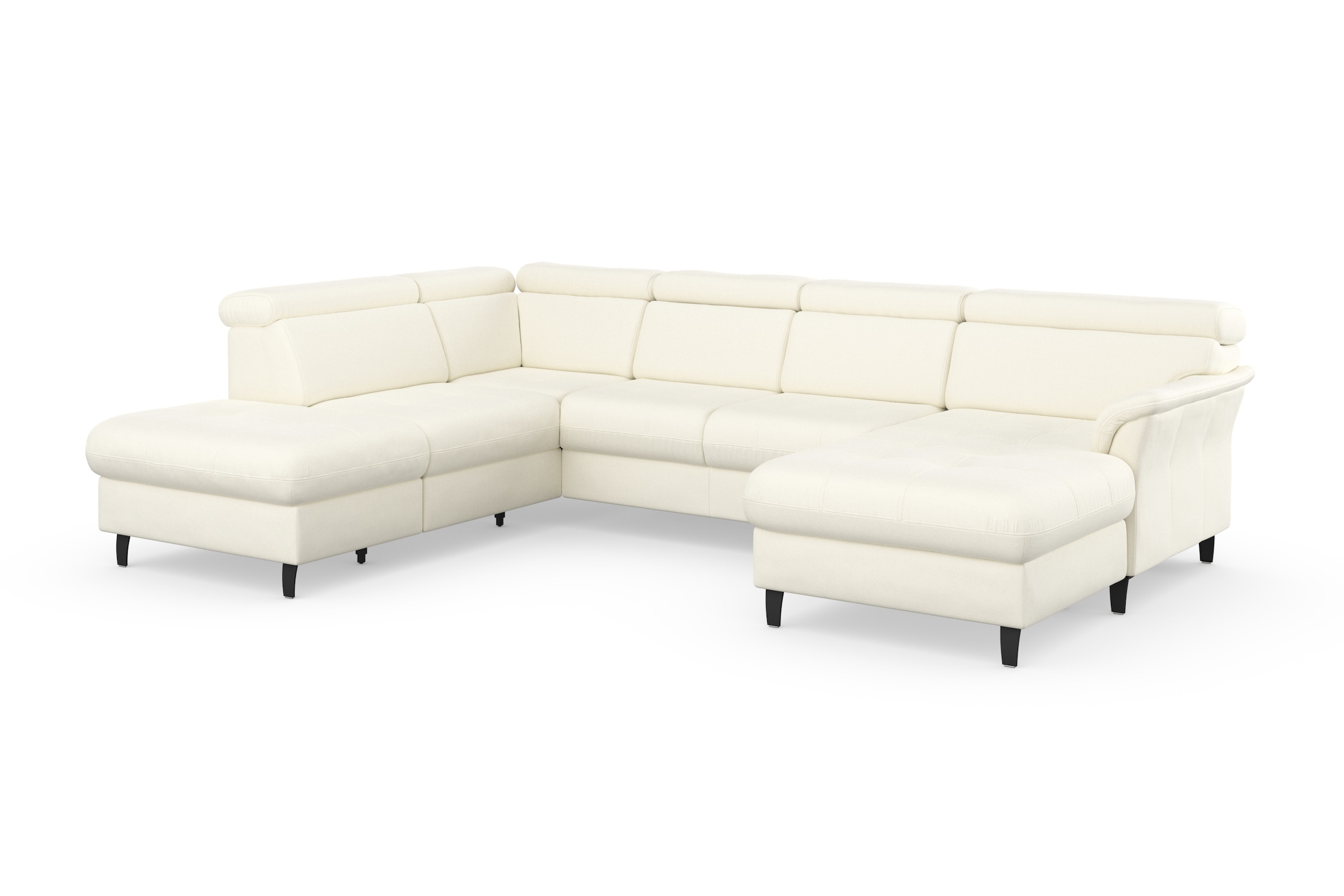 sit&more Wohnlandschaft »Marano U-Form«, inklusive Kopfteilverstellung, wahlweise mit Bettfunktion, Bettkasten