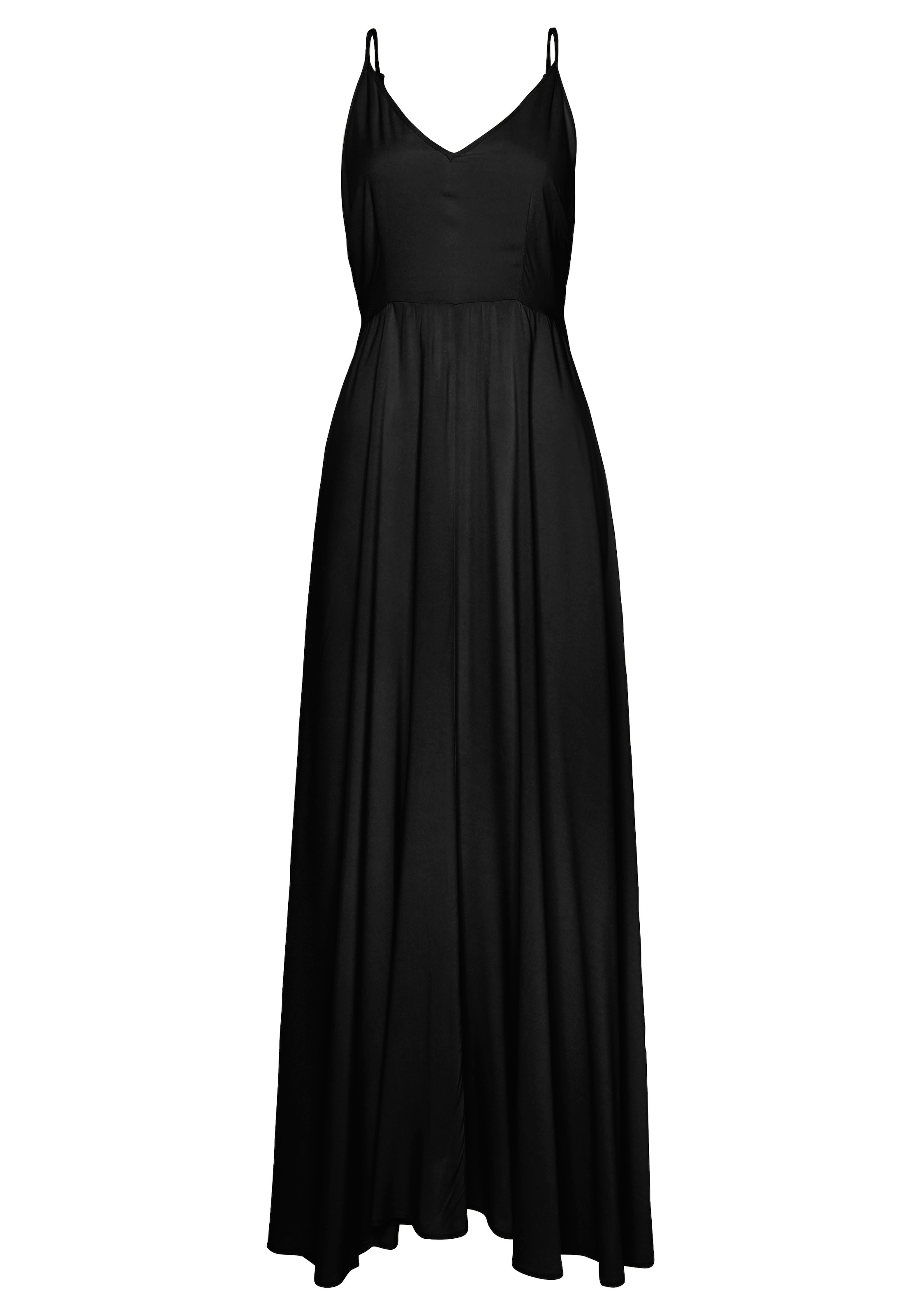 LASCANA Maxikleid, aus gewebter Viskose, Cut-Out am Rücken, Chiffon-Qualität, Sommerkleid