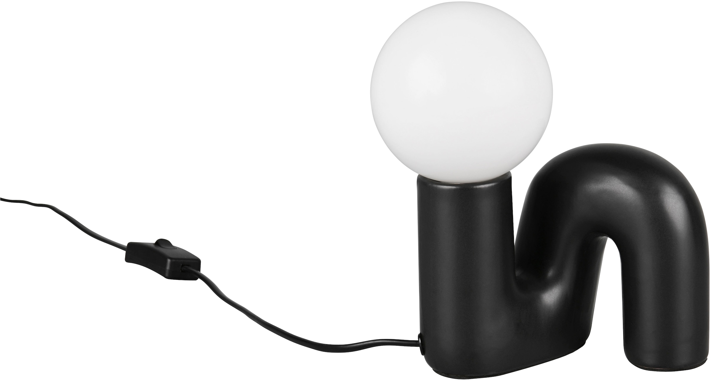 REALITY Leuchten Tischleuchte »QUINN, Keramik Tischlampe m. Glasschirm, Set inkl 2xG9 Leuchtmittel 3W« G9 2 Stk. Warmweiß Design Nachttischlampe, Schreibtischlampe Höhe 22cm, Glas Lampenschirm