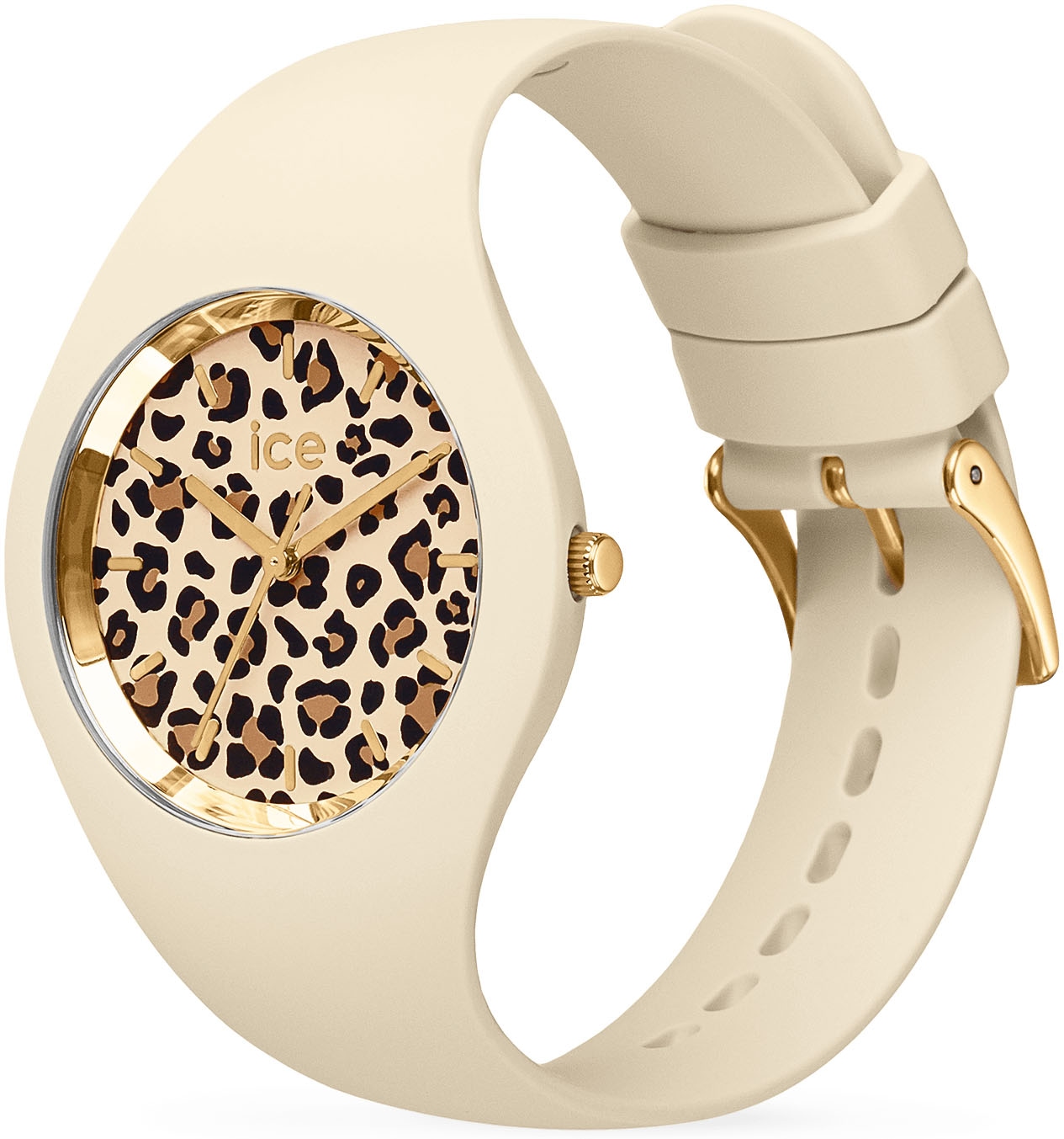 ice-watch Quarzuhr »ICE leopard - Small - 3H«, Armbanduhr, Damenuhr, Silikonarmband, Wasserdicht bis 10 bar, analog