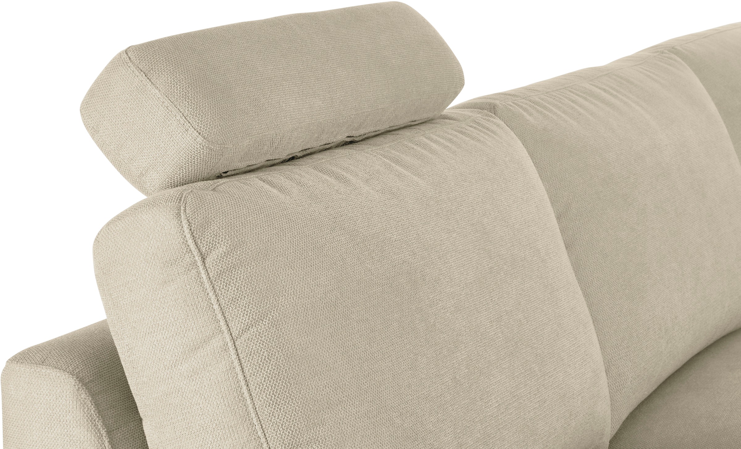 3C Candy Ecksofa »Lecce, wahlweise PUR-Schaumstoff oder Tonnentaschenfederkern« Bett im 2,5-Sitzer, teilmotorische Schlaffunktion im Longchair, L-Form