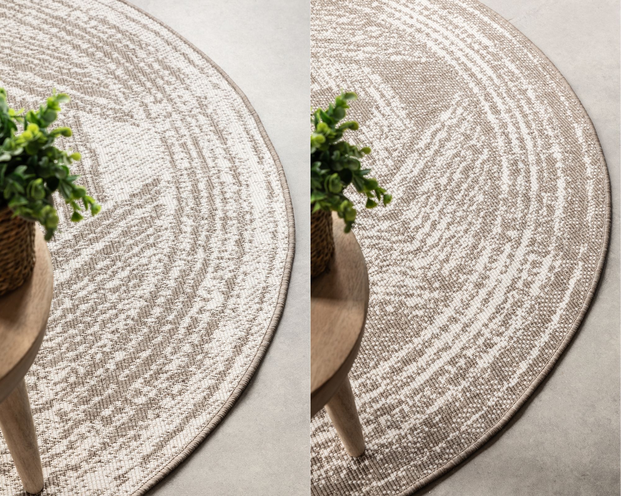 ELLE DECORATION Teppich »Merge Wendeteppich«, rund, 5 mm Höhe, Flachgewebe, In-& Outdoor, Modern, beidseitig, Balkon, Wohnzimmer