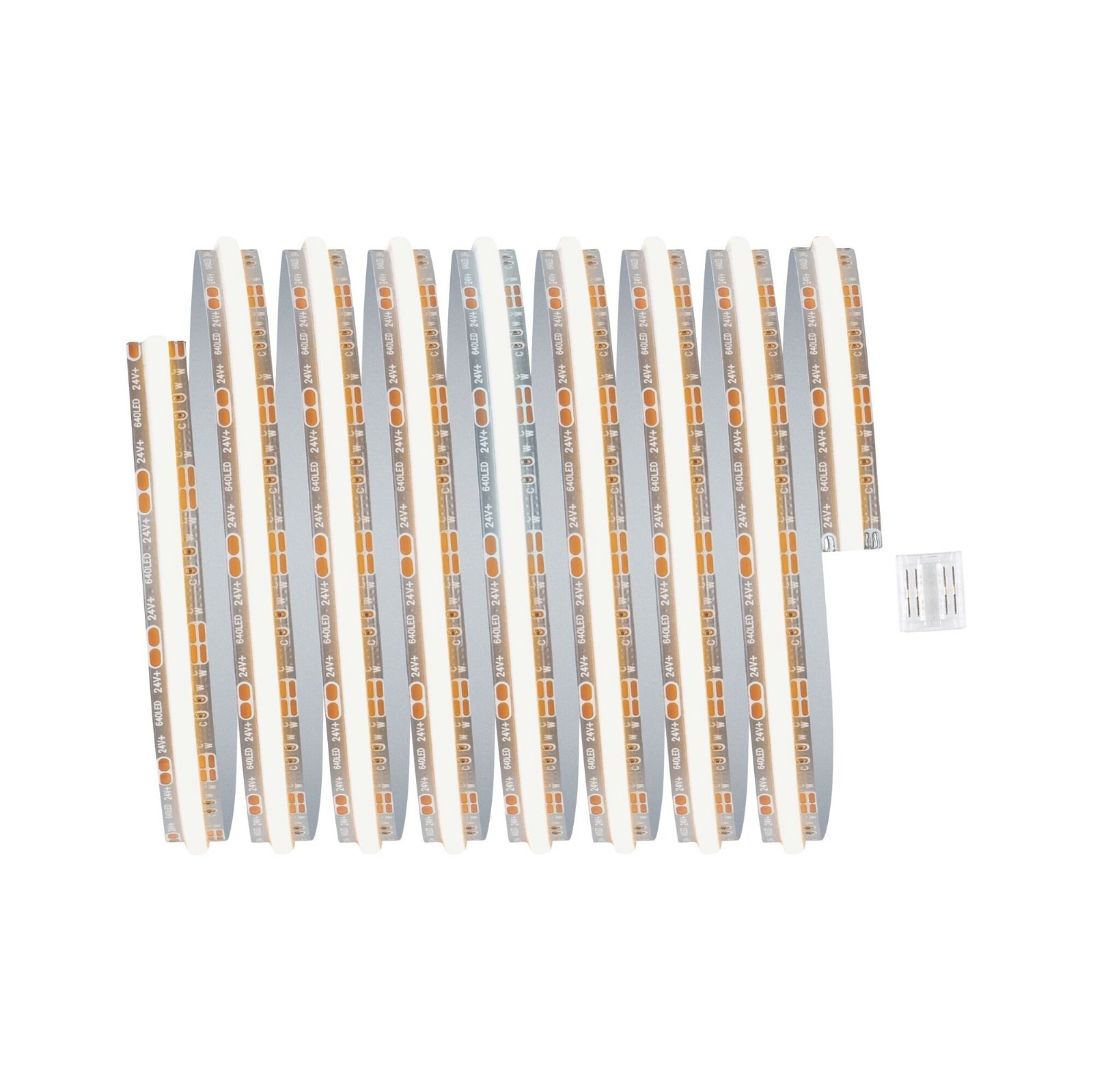 Paulmann LED-Streifen »MaxLED 500 Stripe 2,5m 13W 24V silber Kunststoff«, 1 St.-flammig, Full-Line COB 2700-6500K TunableWhite