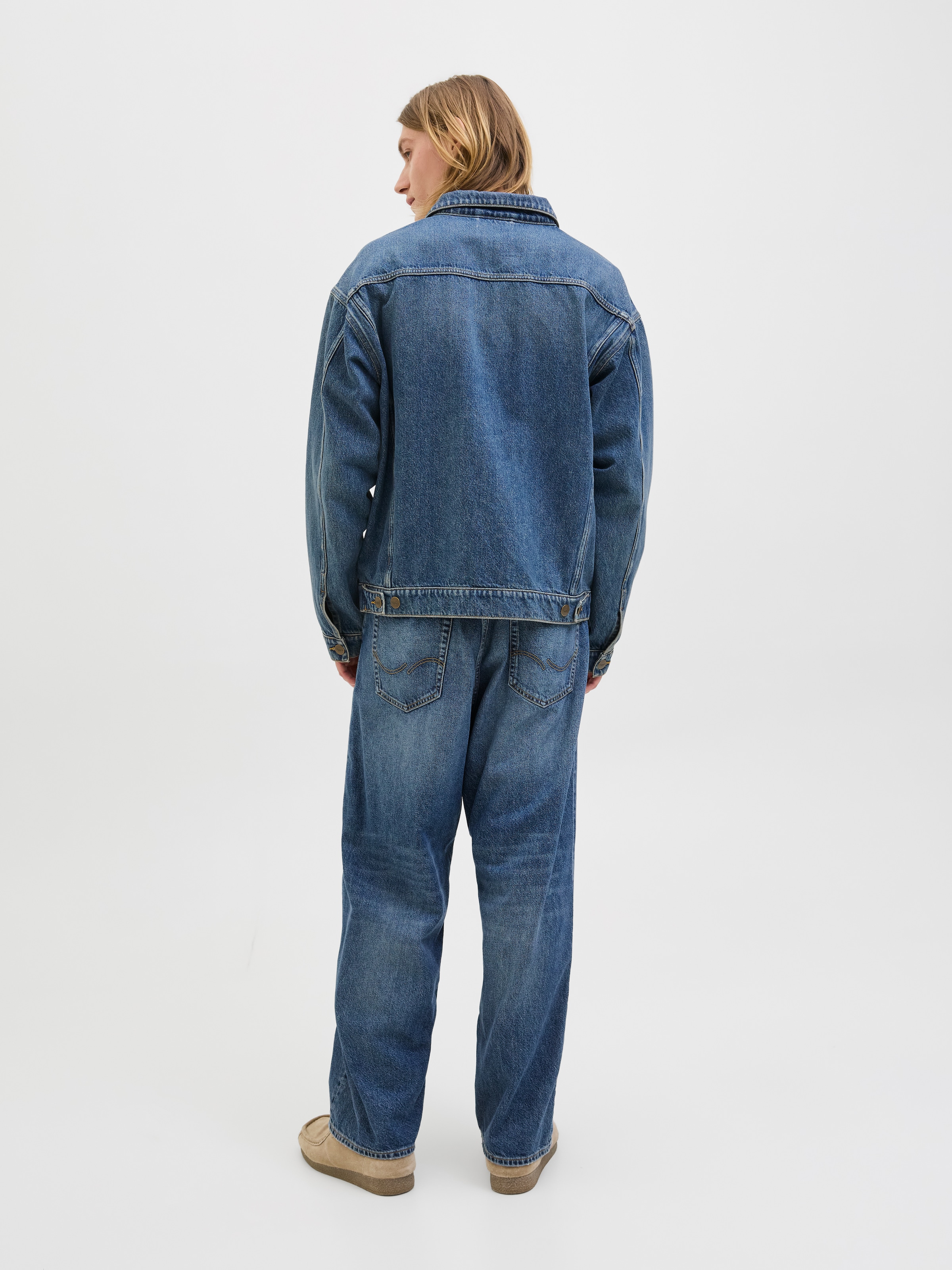 Jack & Jones Jeansjacke »JJIMILES JACKET SQ 439 NOOS« mit Fly-Away-Kragen