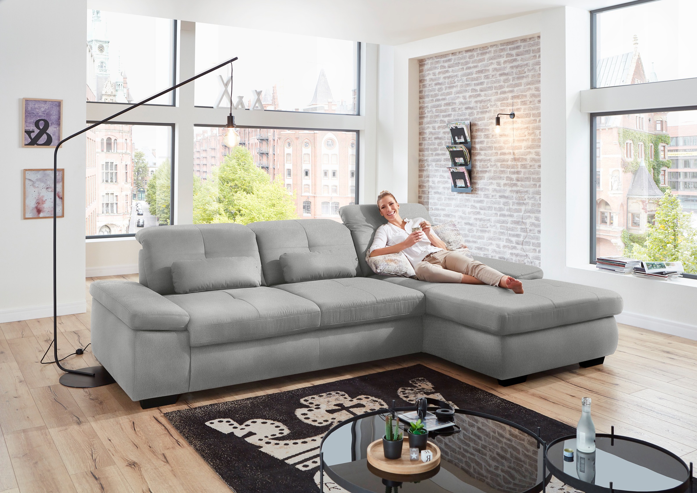 Die PlanBar Ecksofa »MP-IN16012 L-Form, mit Kaltschum-Polsterung«, inkl. Si günstig online kaufen