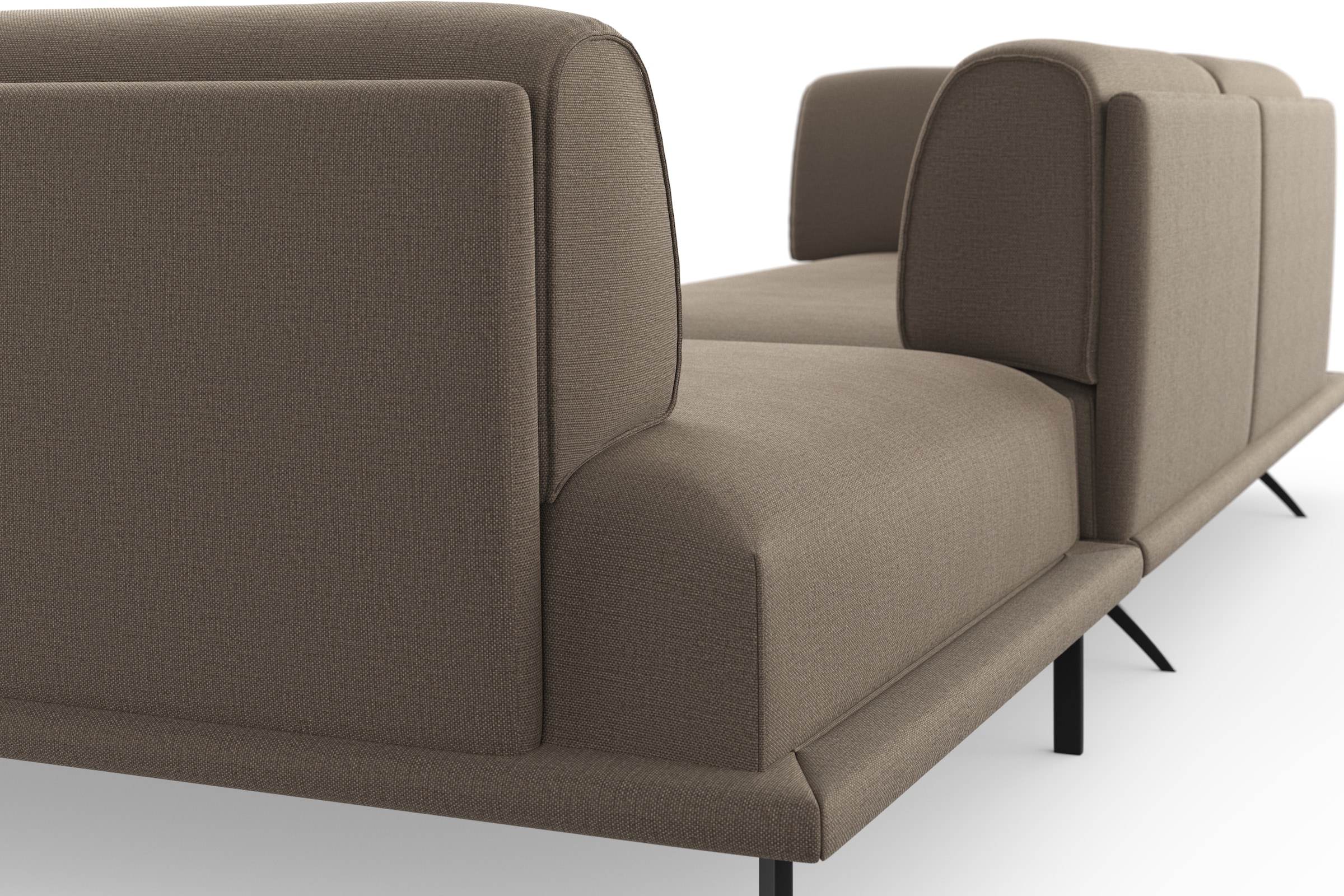 machalke® Ecksofa »benito, L-Form«, mit bezogenem Sockel