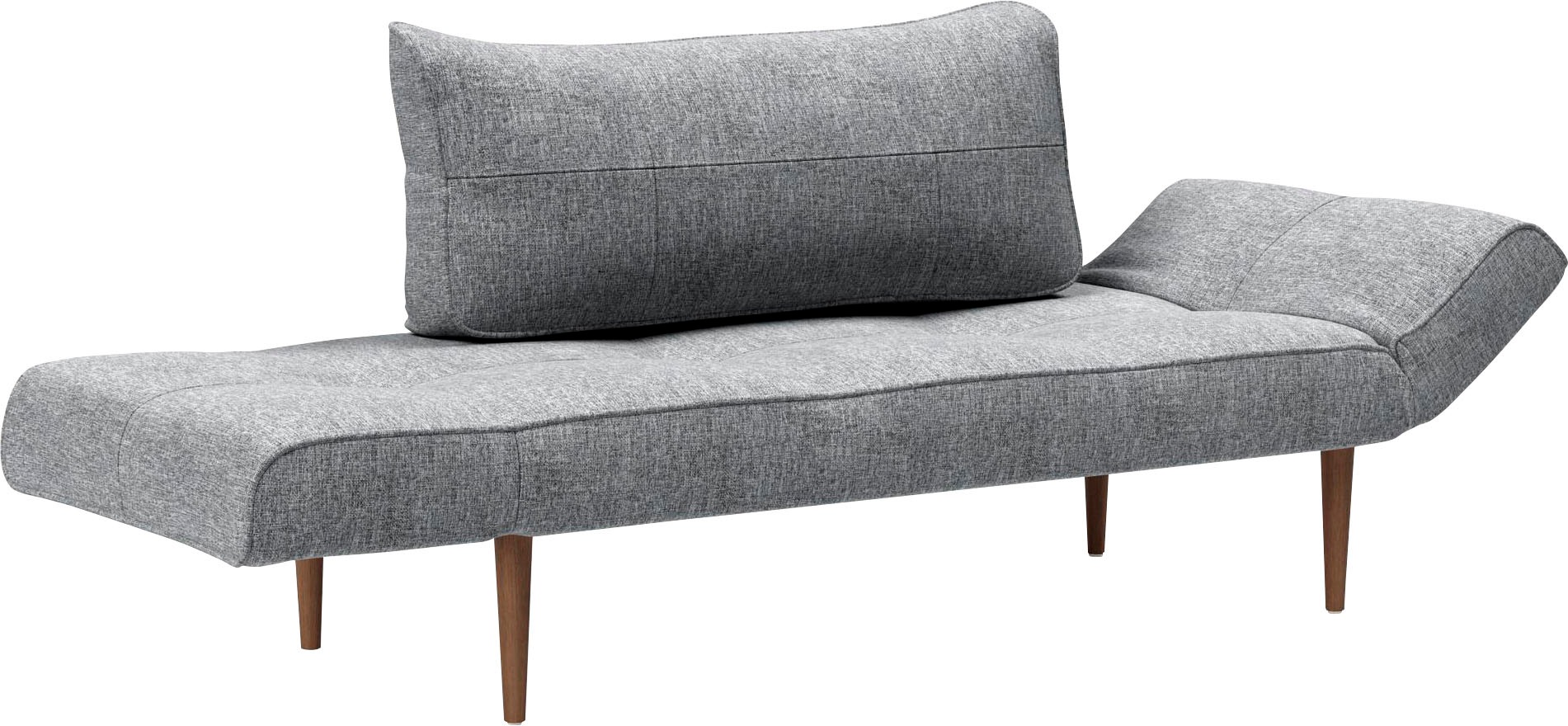 INNOVATION LIVING ™ Schlafsofa »Zeal Designsofa mit verstellbaren Armlehnen«, im Scandinavian Design, Styletto Beine, inklusive Rückenkissen