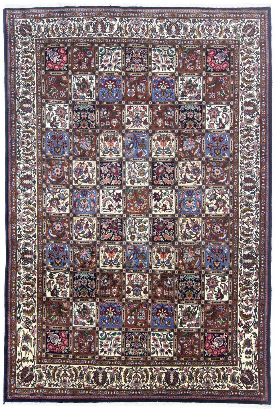 morgenland Wollteppich »Bachtiar Felder Blu scuro 296 x 205 cm«, rechteckig günstig online kaufen