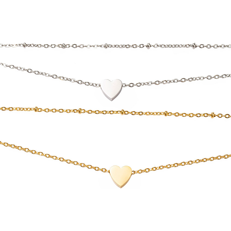 FIRETTI Fußketten Set »Schmuck Geschenk Körperschmuck Herz« silberfarben-gelbgoldfarben