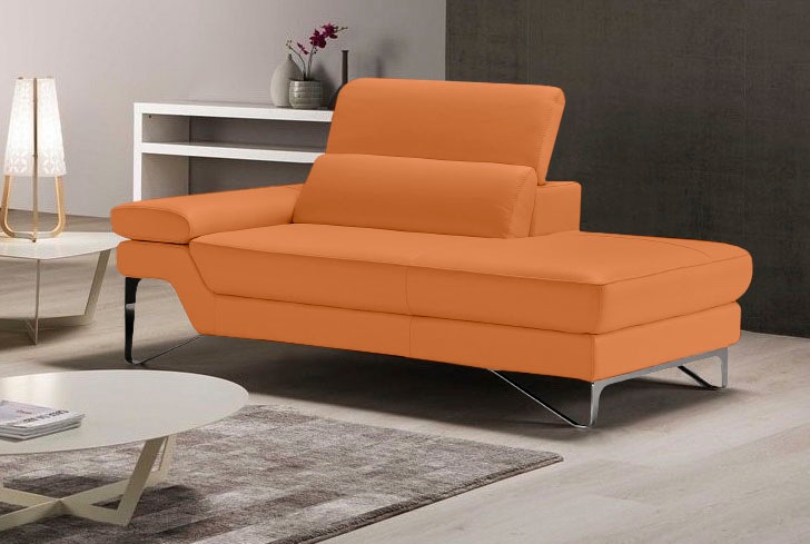 Egoitaliano Ottomane »Princess, elegantes Designsofa mit erstklassigem Sitzkomfort,« inkl. verstellbarem Kopfteil und edle Designmetallfüße