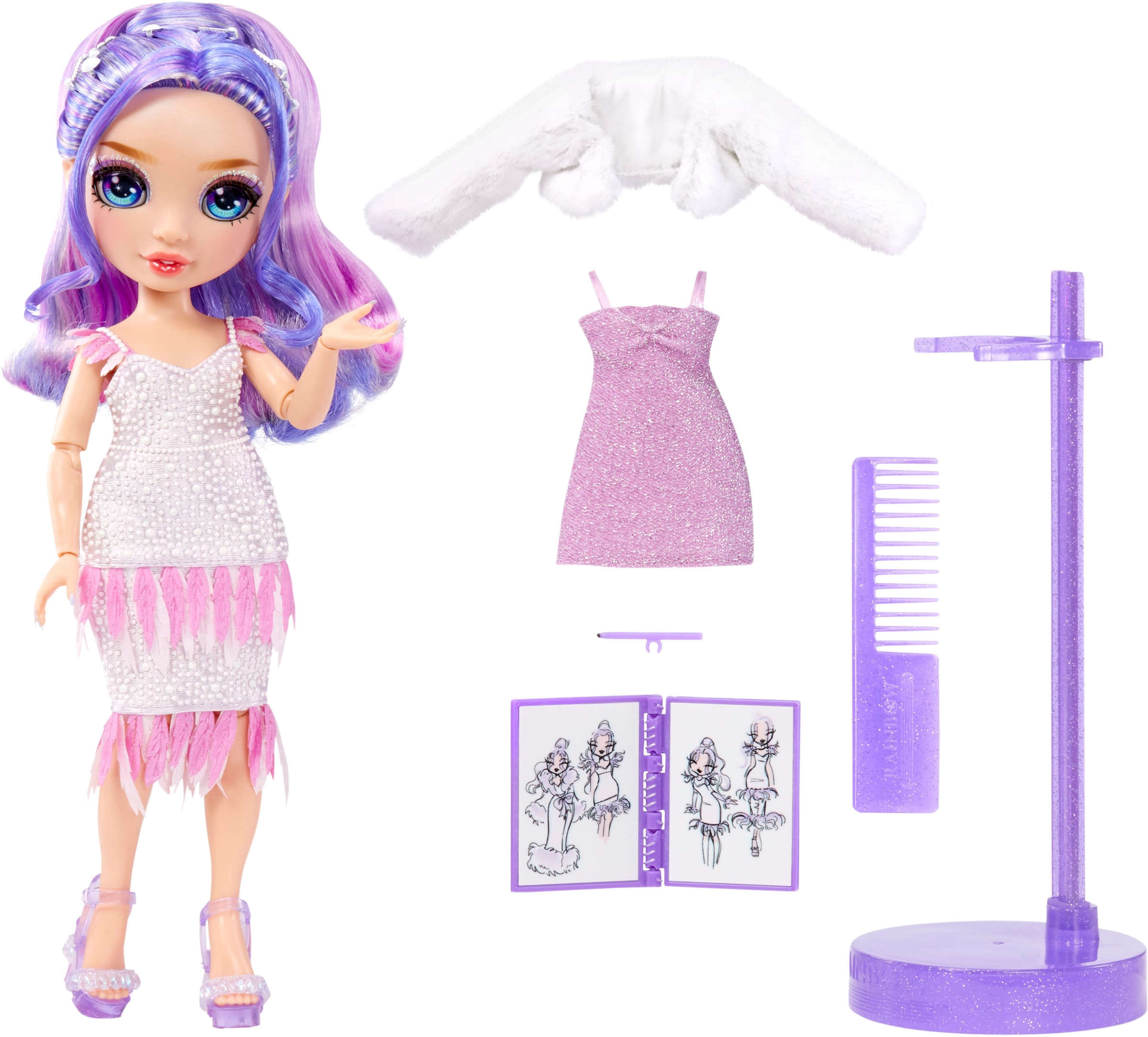 Anziehpuppe »Rainbow High Fantastic Fashion - Violet (purple)«, inklusive 2. Outfit