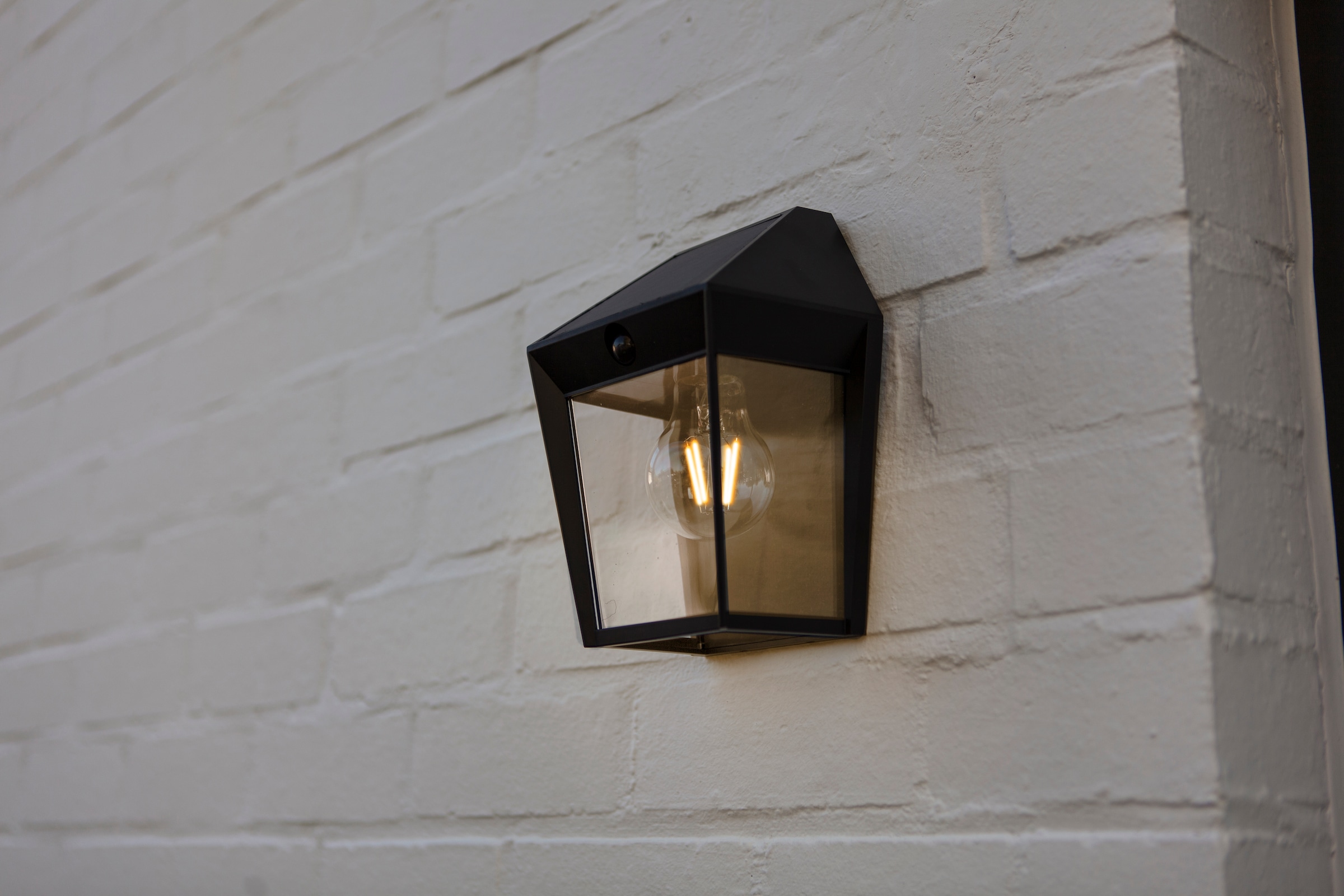 LUTEC LED Solarleuchte »Solar-Aussenwandl. mit BWM AVONY«, 1 flammig, Leuchtmittel E27 | ohne Leuchtmittel, inkl. Leuchtmittel
