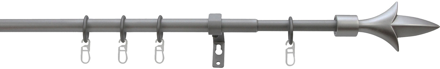 indeko Gardinenstange »Erfurt« Ø 16 mm 1 läufig-läufig ausziehbar stufenlos günstig online kaufen