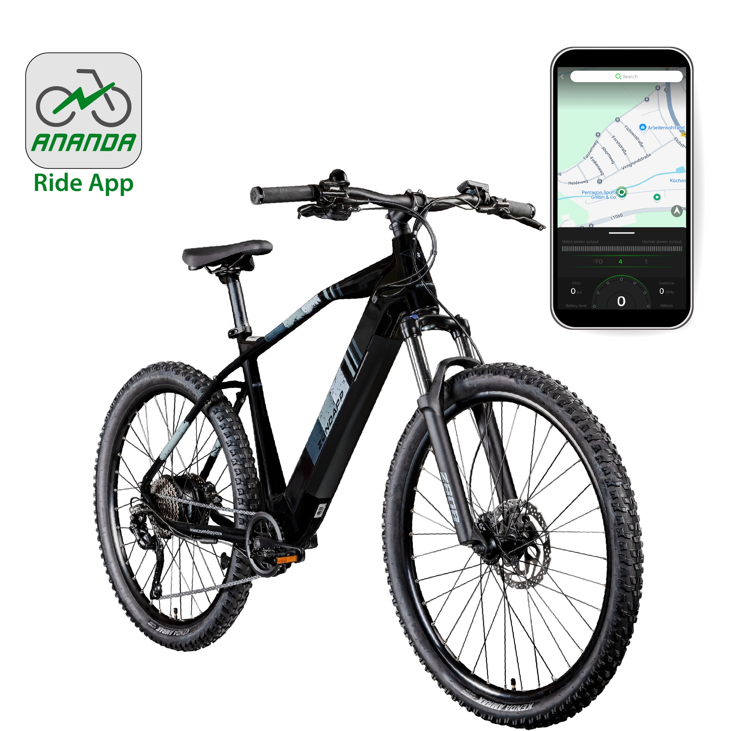 Zündapp E-Bike »Z808«, 10 Gang, Shimano, Deore RD-T6000, Heckmotor 250 W