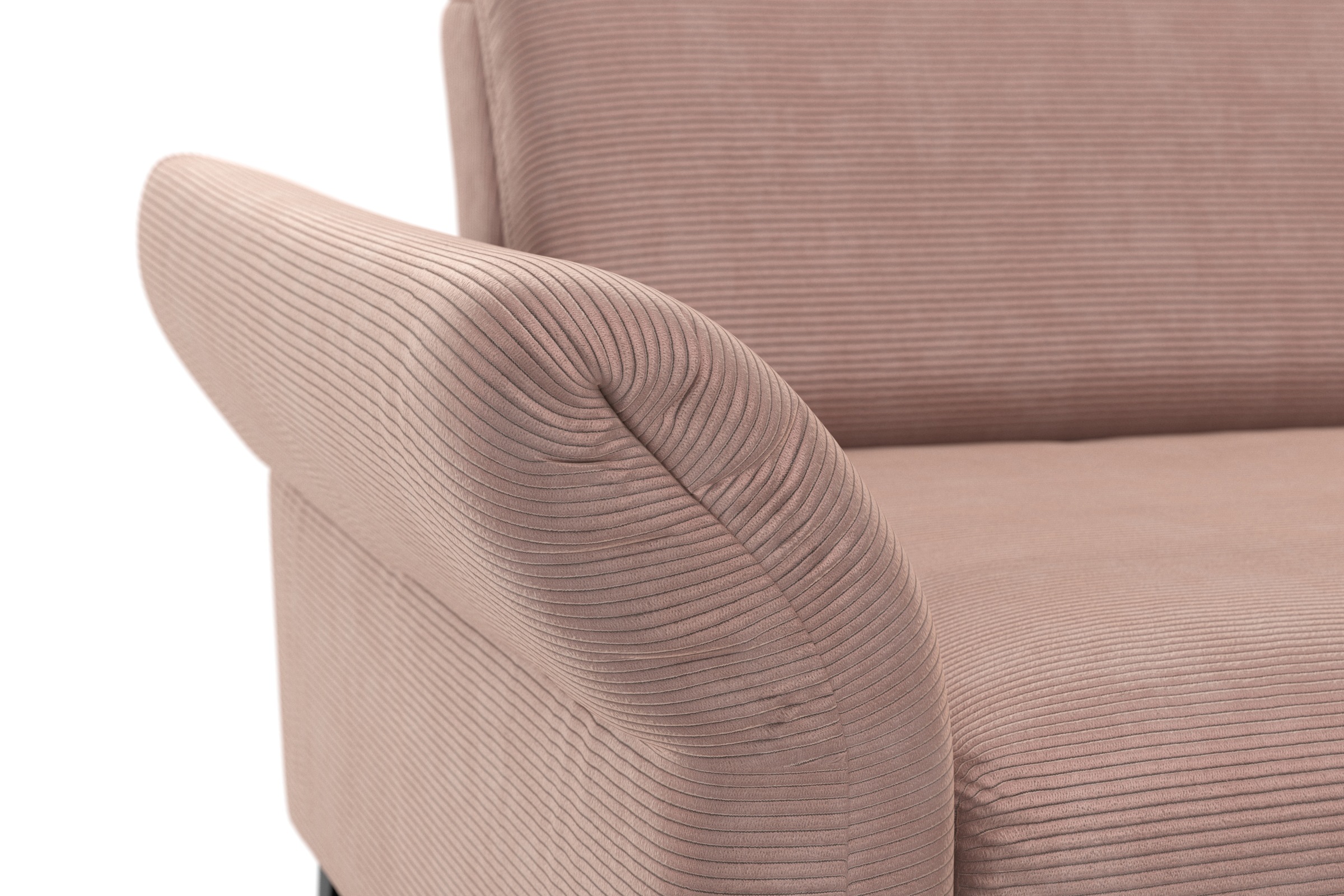 INOSIGN Ecksofa »Coco L-Form«, Sitztiefen-, Arm- und Kopfteilverstellung, Cord-Bezug, Fußhöhe 15 cm