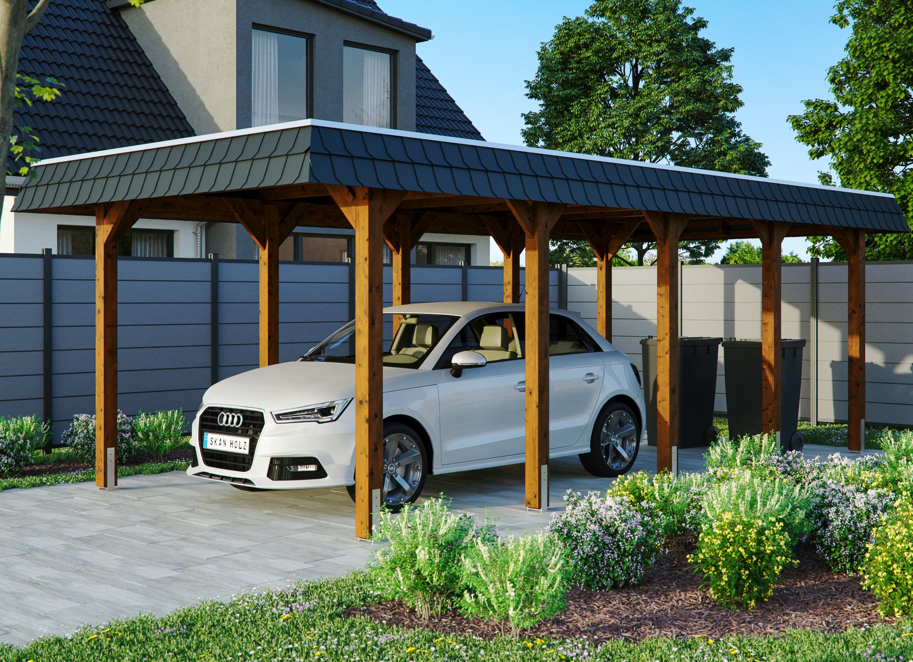 SKANHOLZ Einzelcarport »Spreewald« 285 cm braun braun