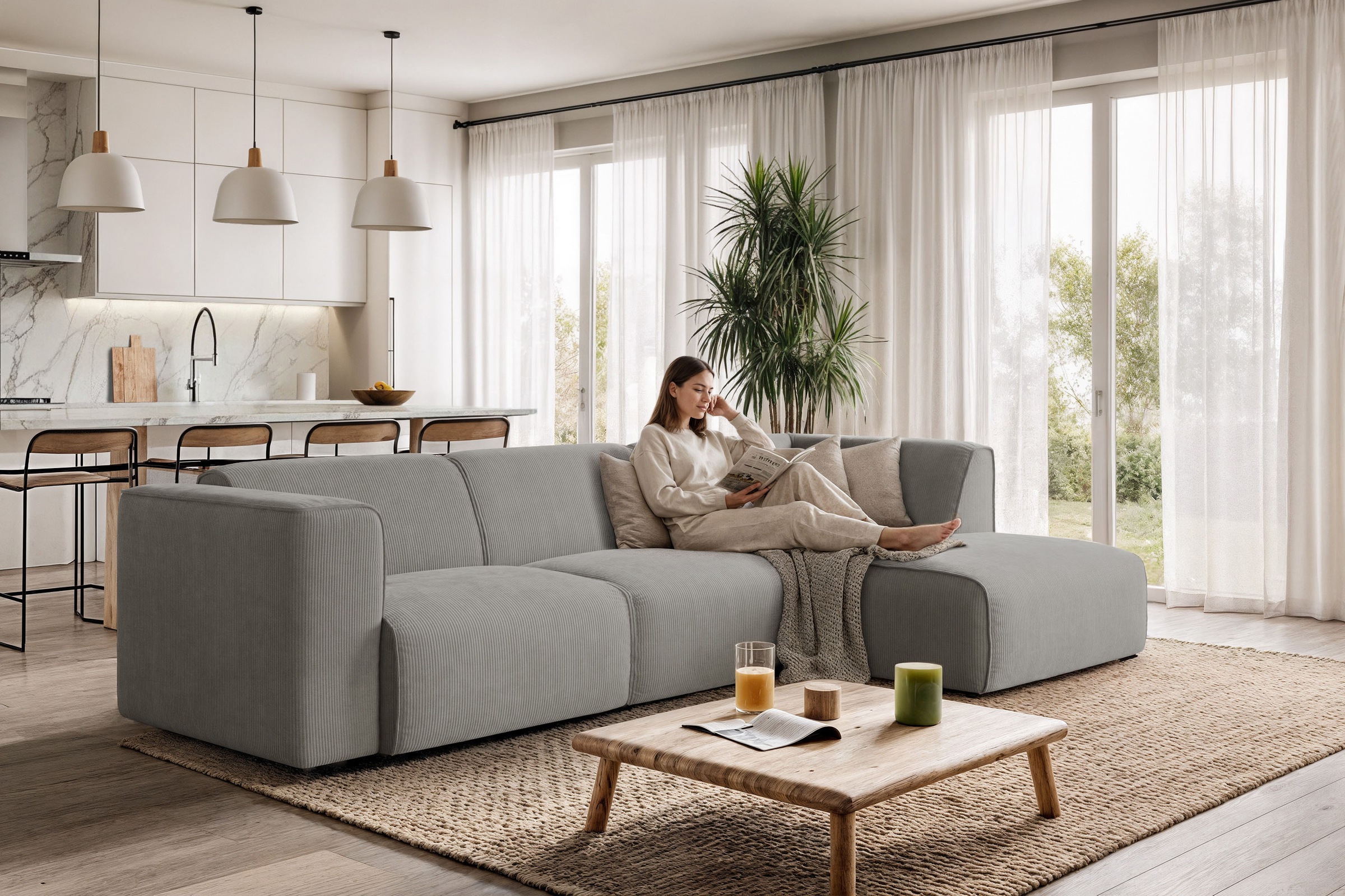OTTO home Ecksofa »Merid L-Form, jederzeit durch Module erweiterbar, B/T/H: günstig online kaufen