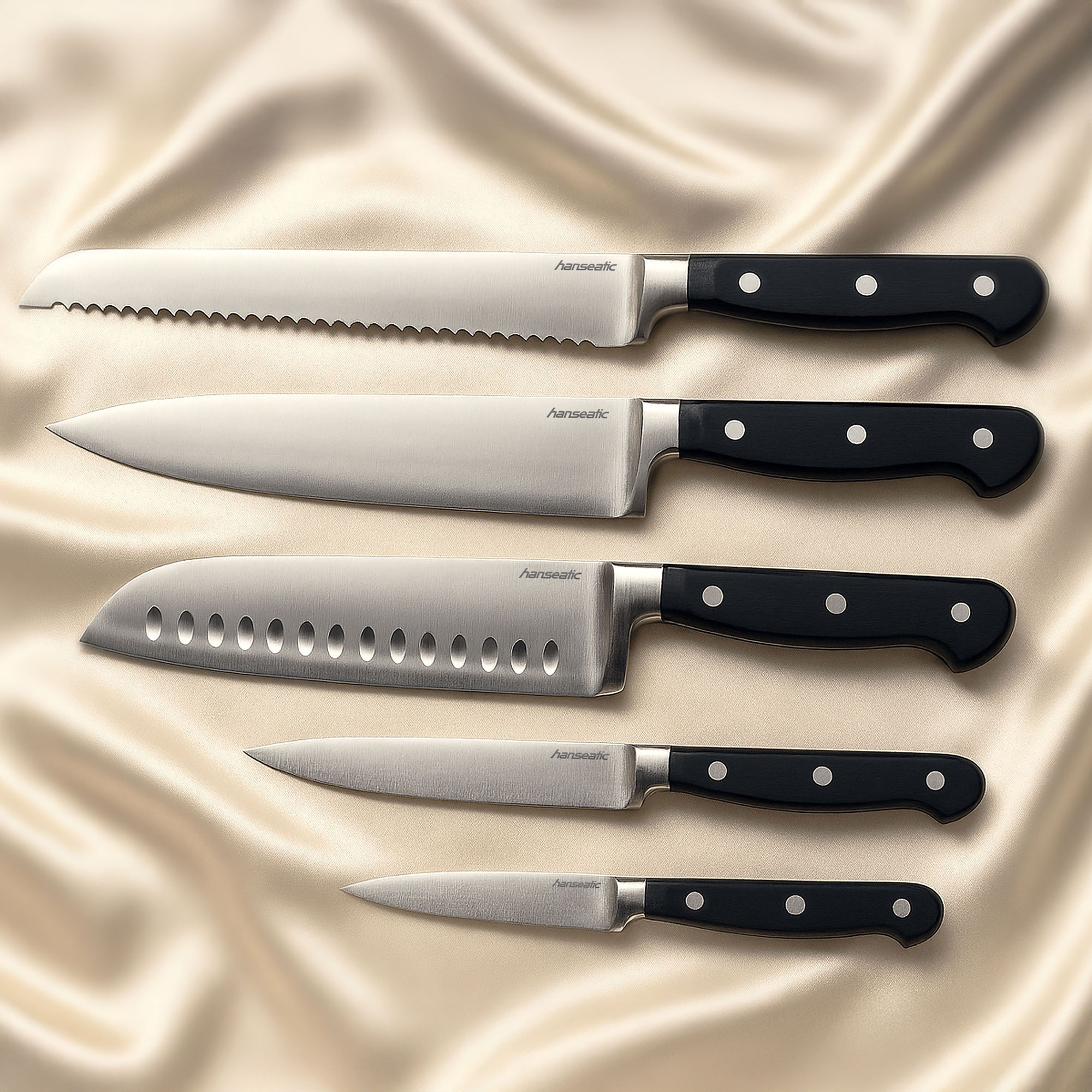 Hanseatic Messer-Set »hanseatic PREMIUM, 5-teilig« mit schwarzen Griffen, m günstig online kaufen