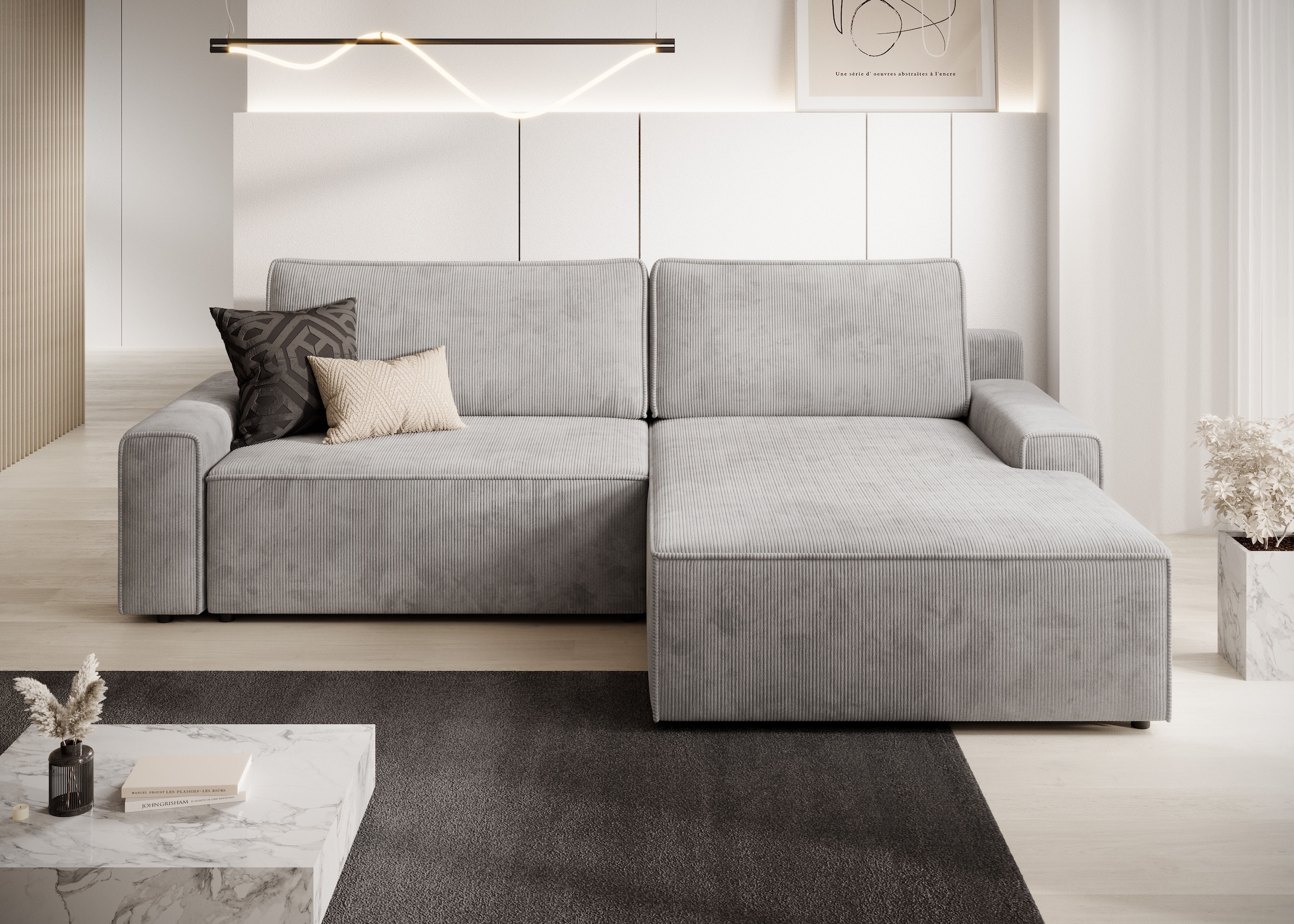 TRENDMANUFAKTUR Ecksofa »Challenge, Schlafsofa mit Bettkasten, Couch in L-Form, Breite...