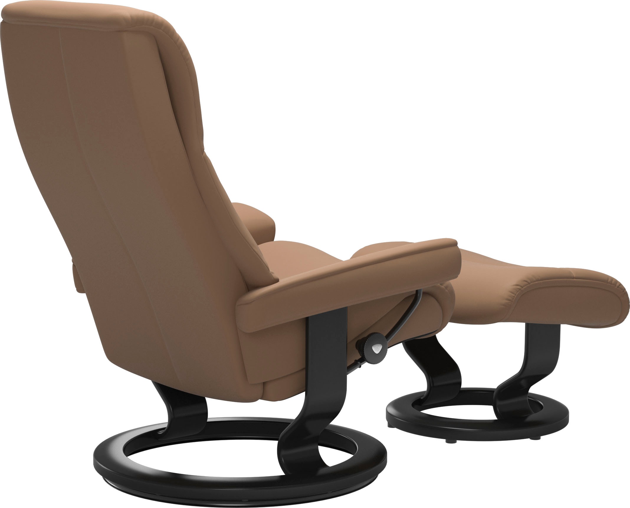 Stressless® Relaxsessel »View« Set, Relaxsessel mit Hocker,  mit Classic Base, Größe M,Gestell Schwarz